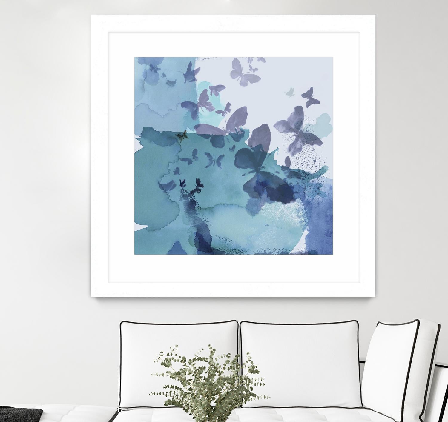 Drift I by Eva Watts on GIANT ART - cyan wildlife