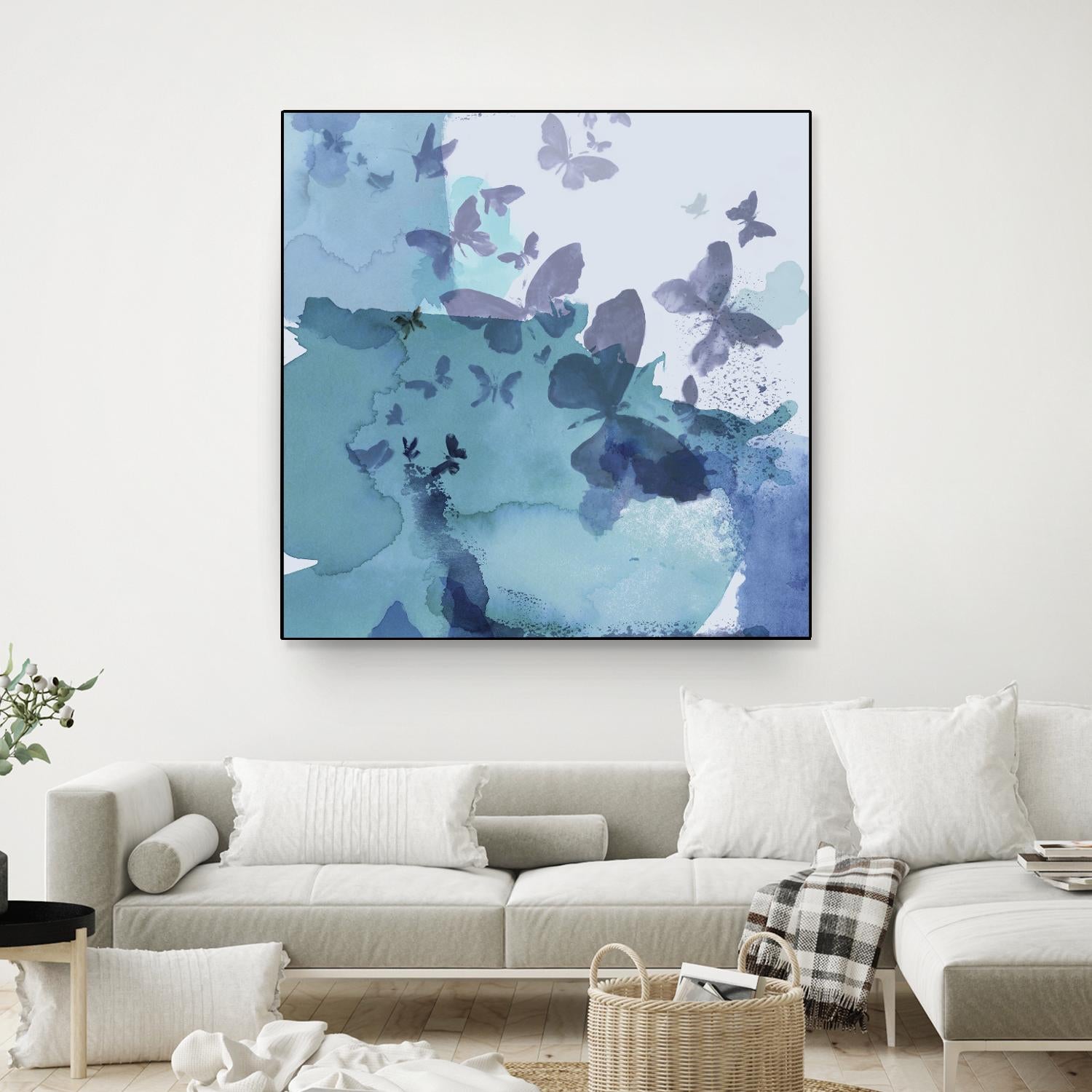 Drift I by Eva Watts on GIANT ART - cyan wildlife