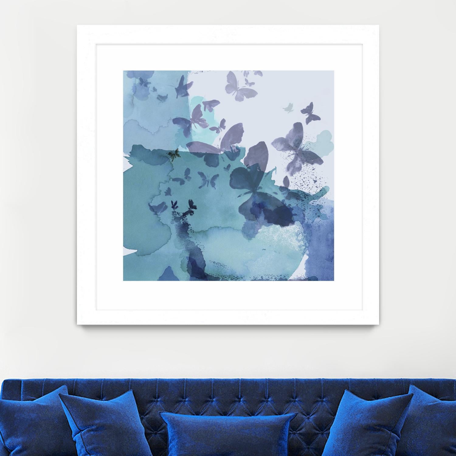 Drift I by Eva Watts on GIANT ART - cyan wildlife