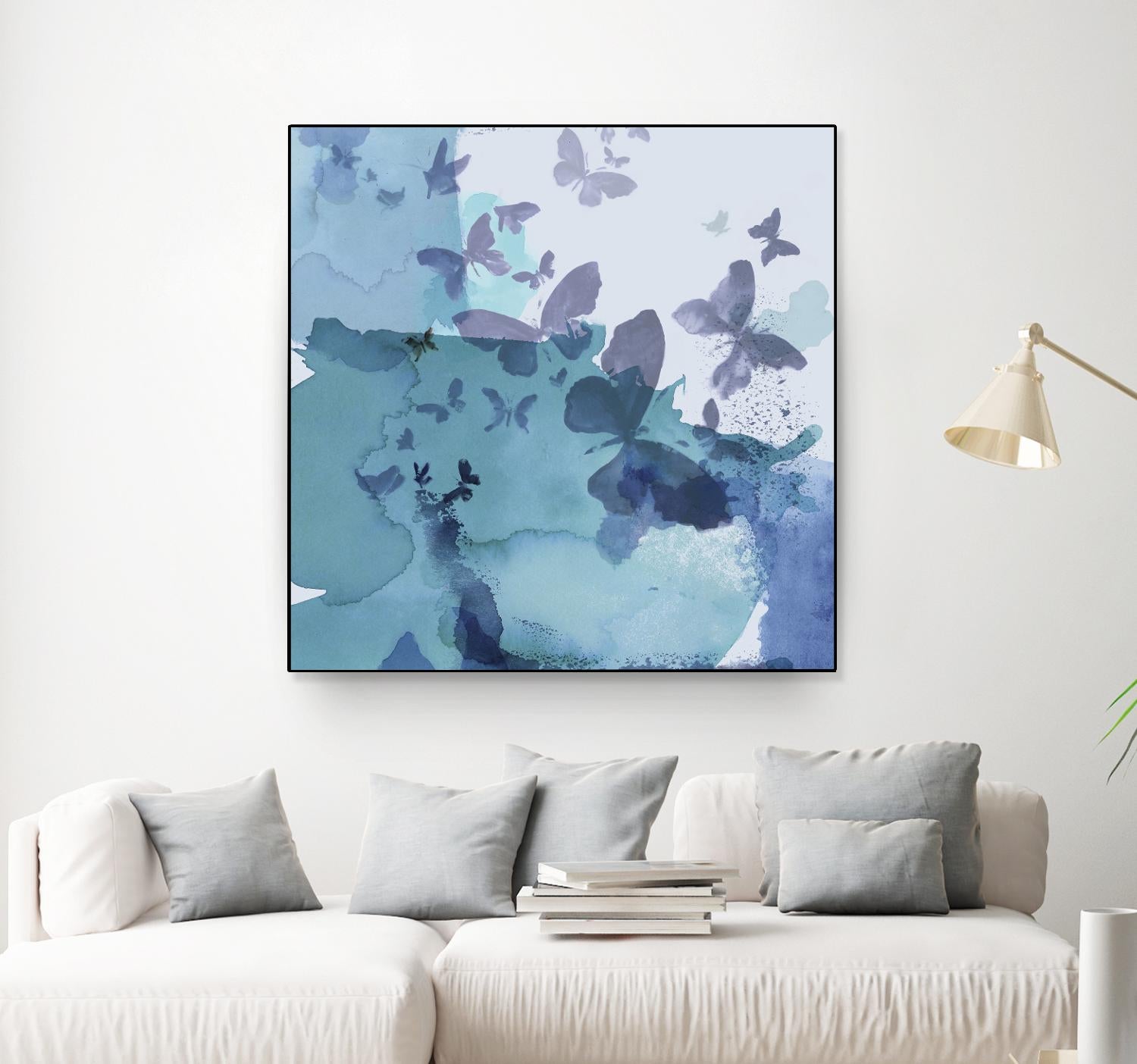 Drift I by Eva Watts on GIANT ART - cyan wildlife