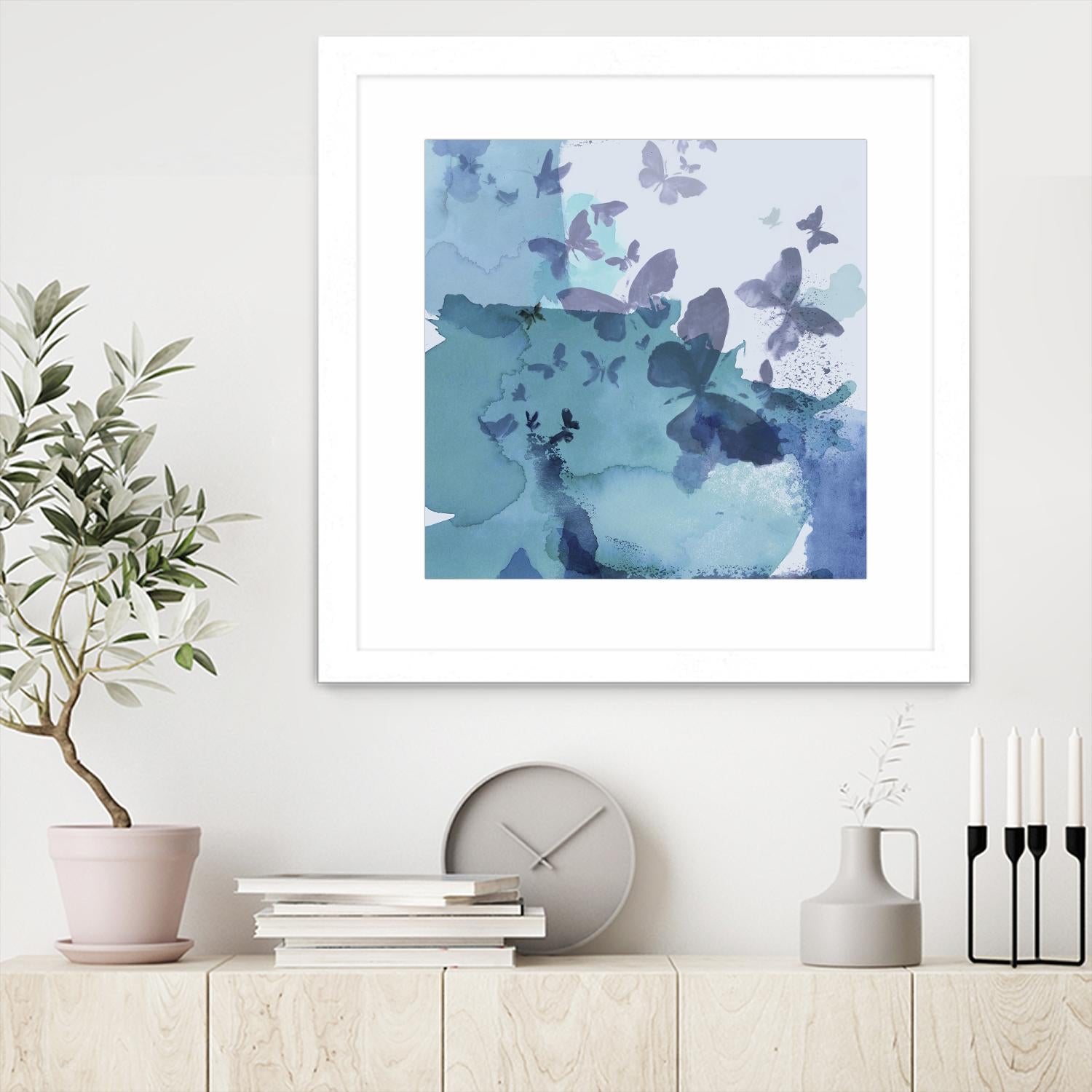 Drift I by Eva Watts on GIANT ART - cyan wildlife