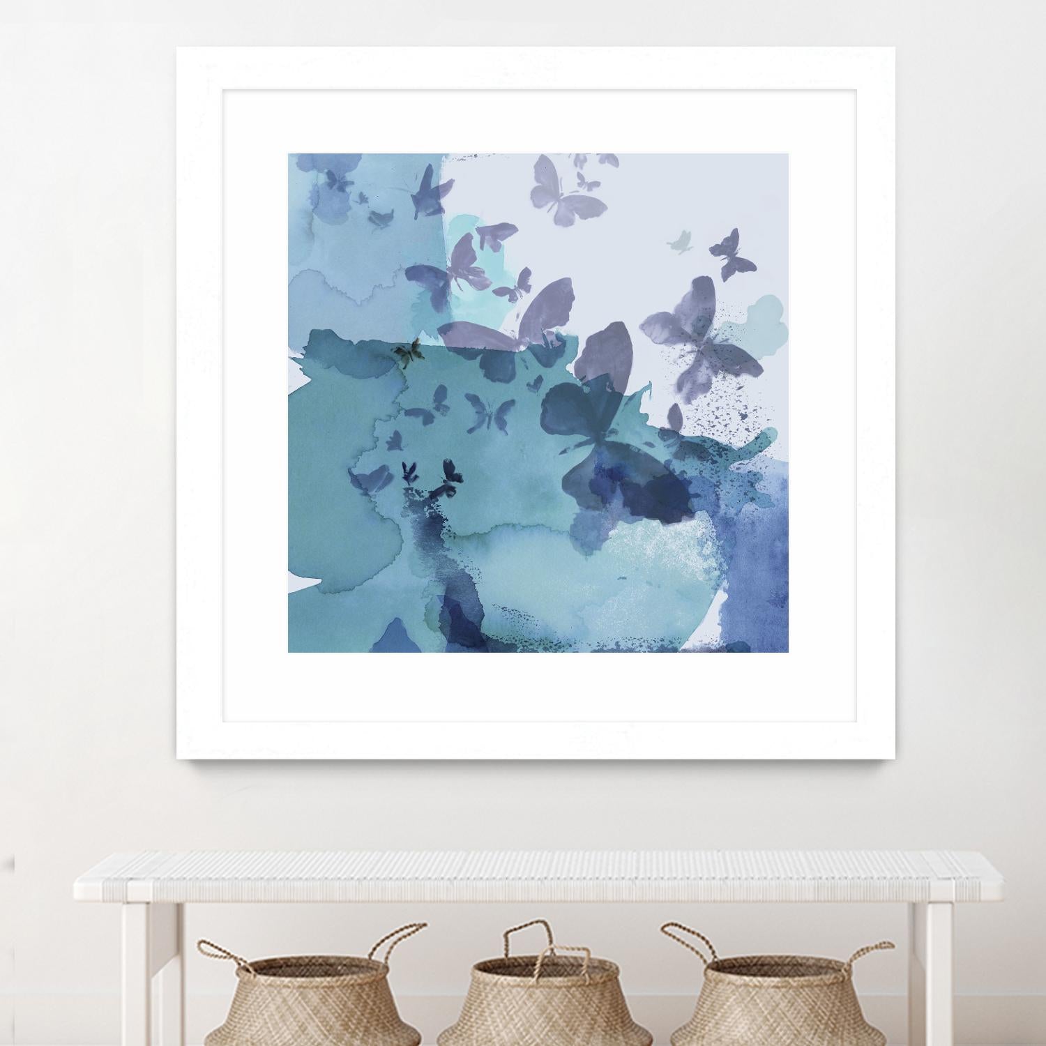 Drift I by Eva Watts on GIANT ART - cyan wildlife