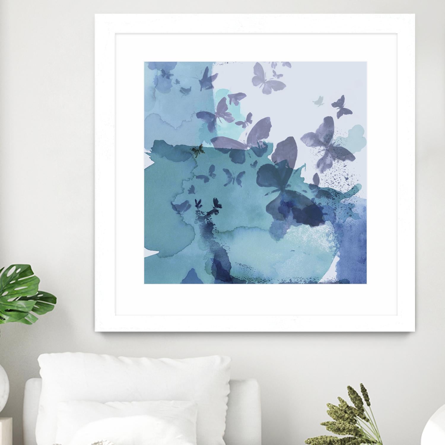 Drift I by Eva Watts on GIANT ART - cyan wildlife