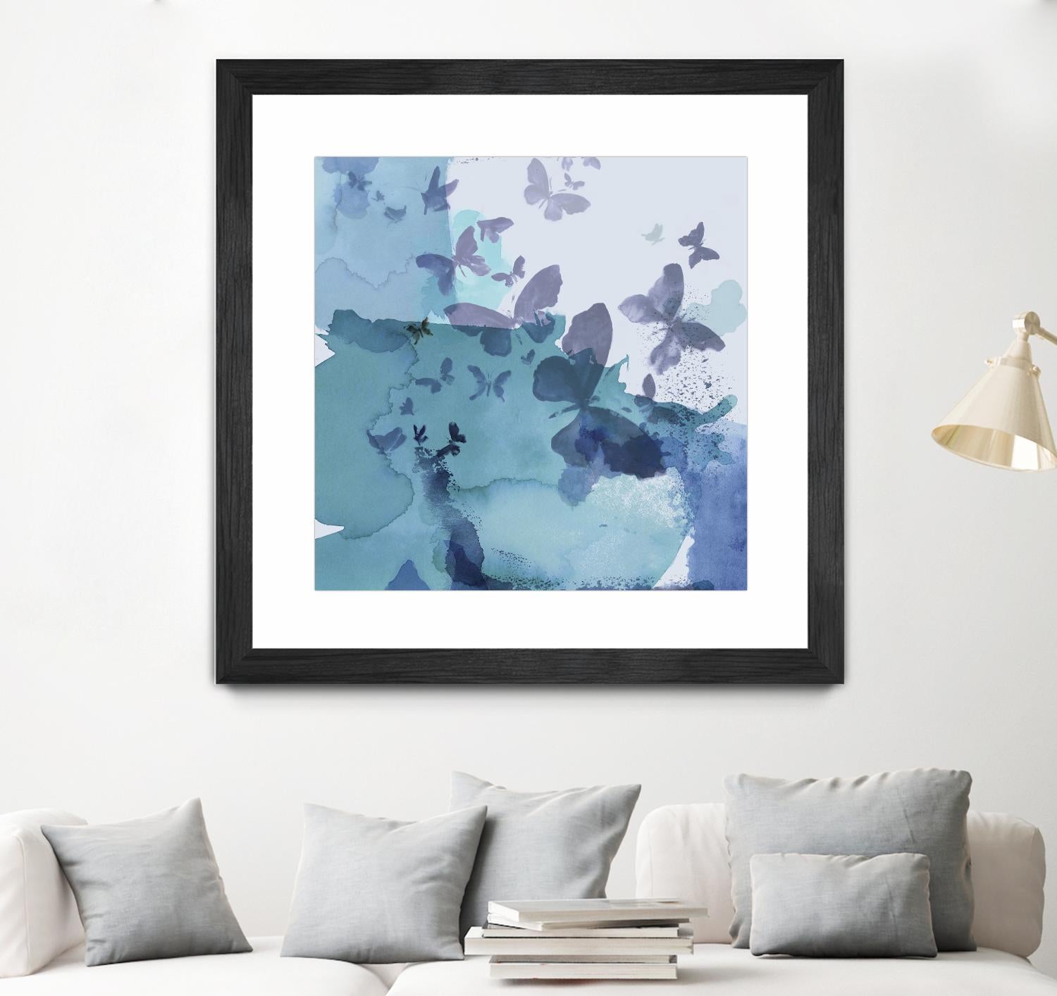 Drift I by Eva Watts on GIANT ART - cyan wildlife