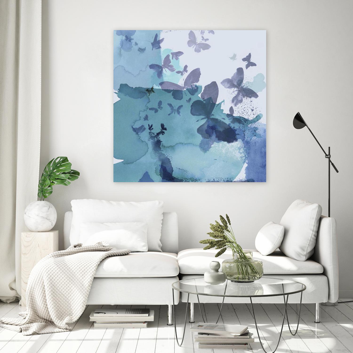 Drift I by Eva Watts on GIANT ART - cyan wildlife