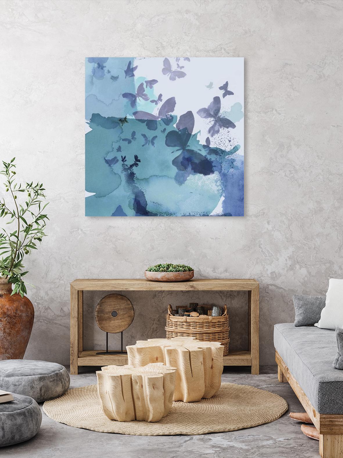 Drift I by Eva Watts on GIANT ART - cyan wildlife