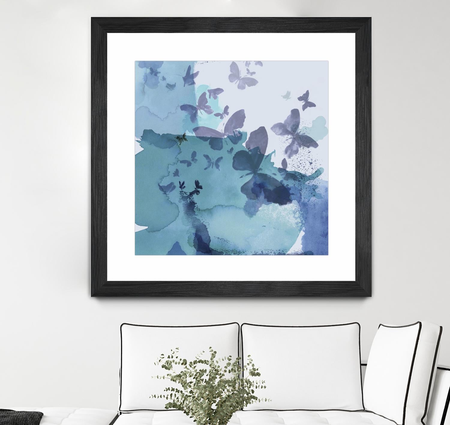 Drift I by Eva Watts on GIANT ART - cyan wildlife