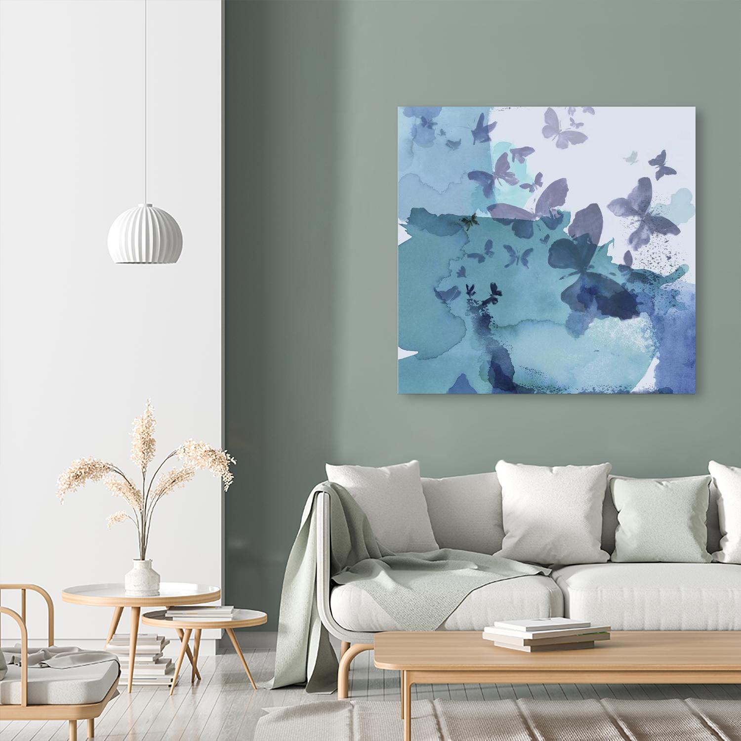 Drift I by Eva Watts on GIANT ART - cyan wildlife