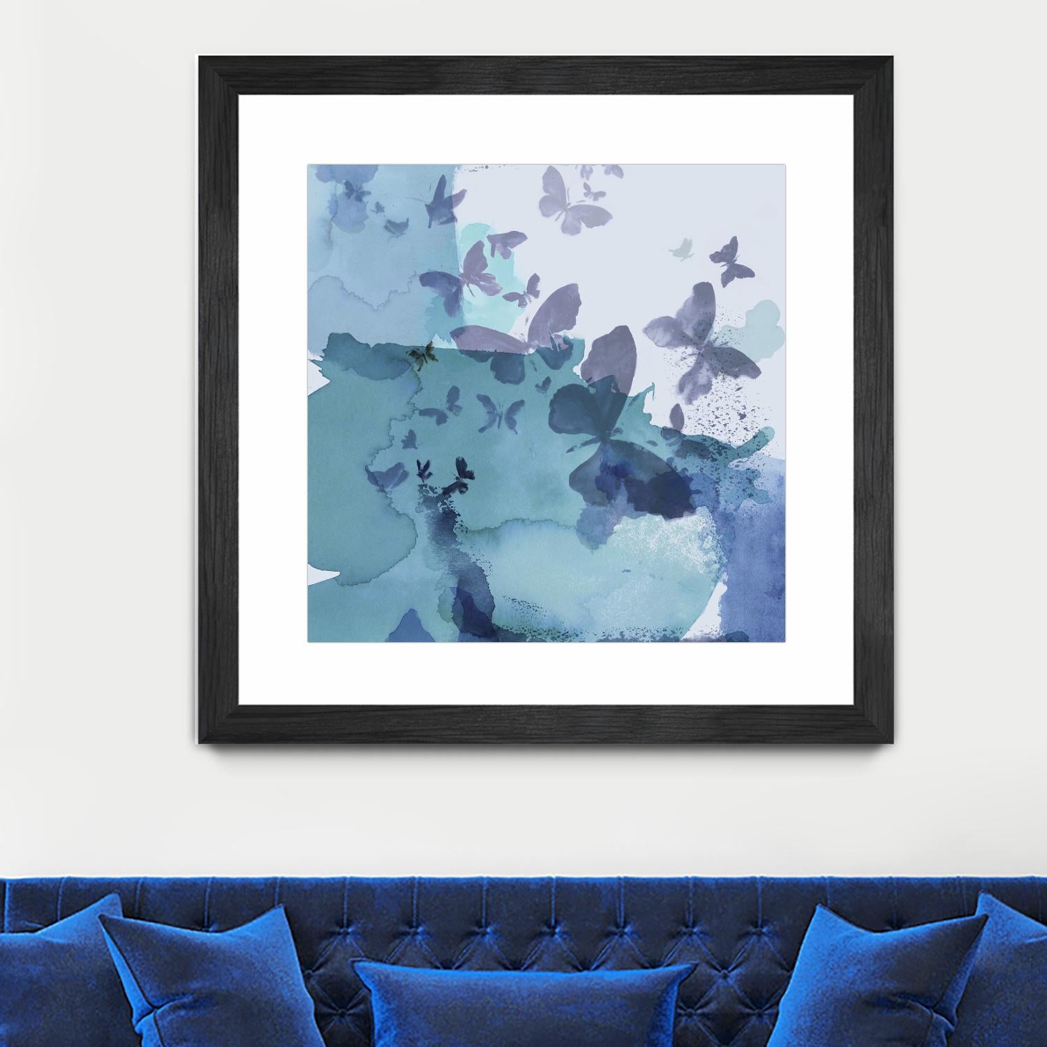 Drift I by Eva Watts on GIANT ART - cyan wildlife