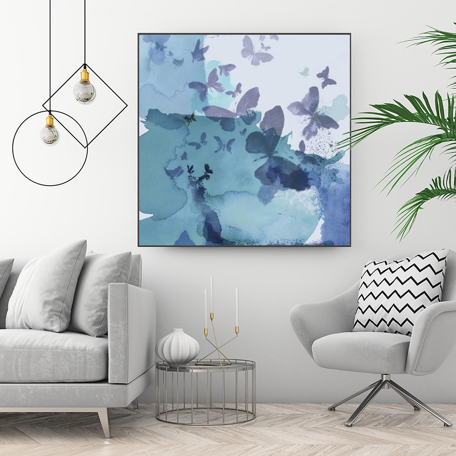 Drift I by Eva Watts on GIANT ART - cyan wildlife