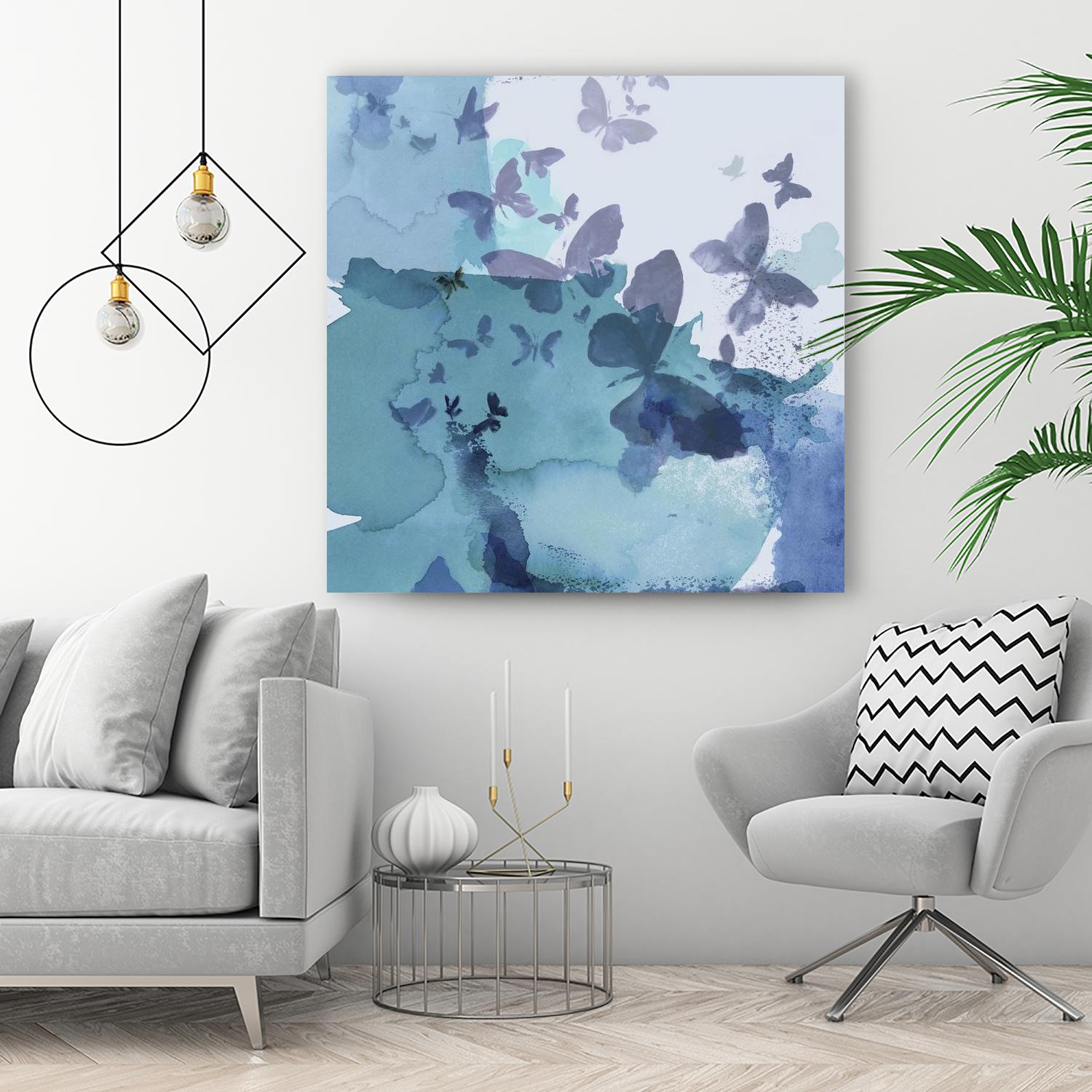 Drift I by Eva Watts on GIANT ART - cyan wildlife