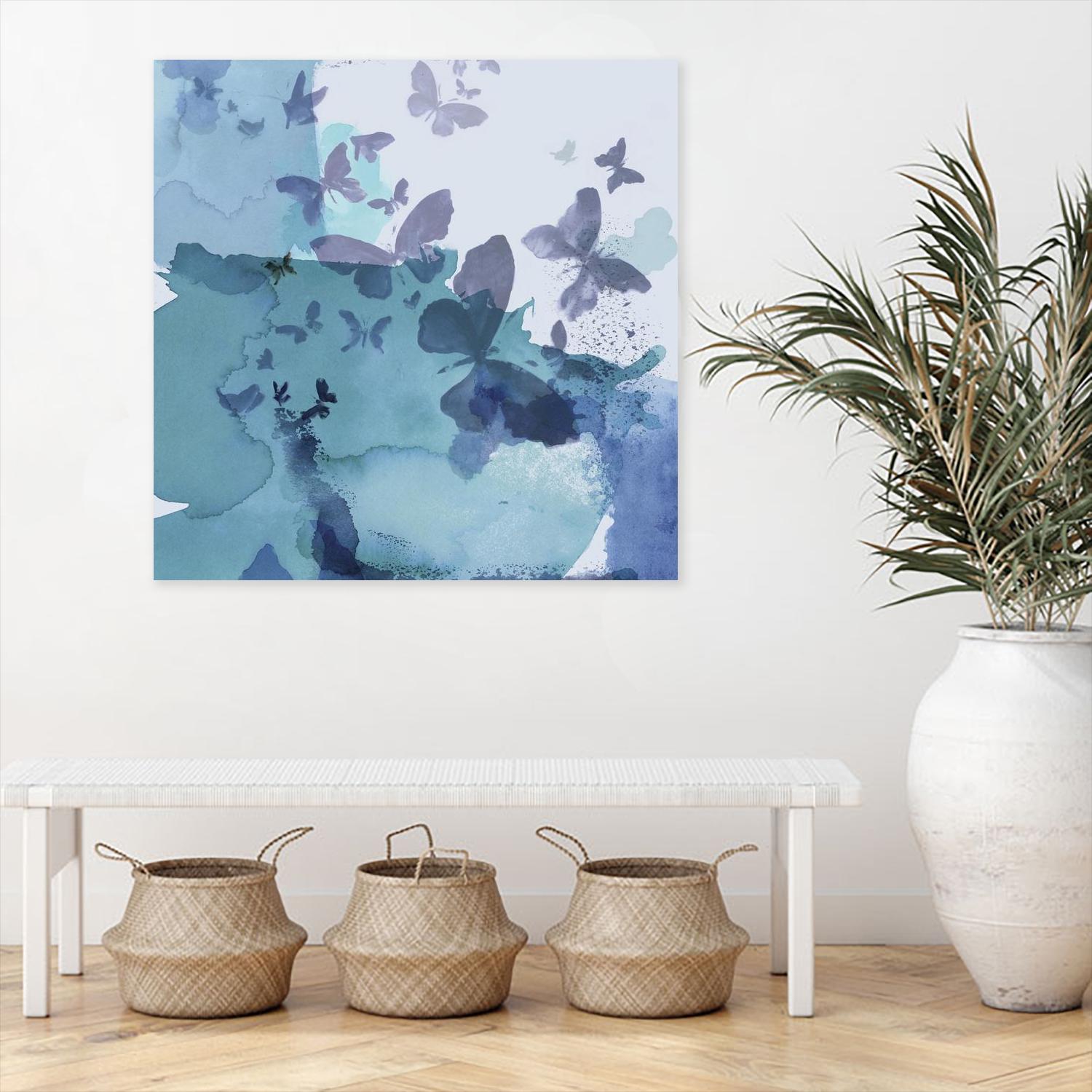 Drift I by Eva Watts on GIANT ART - cyan wildlife