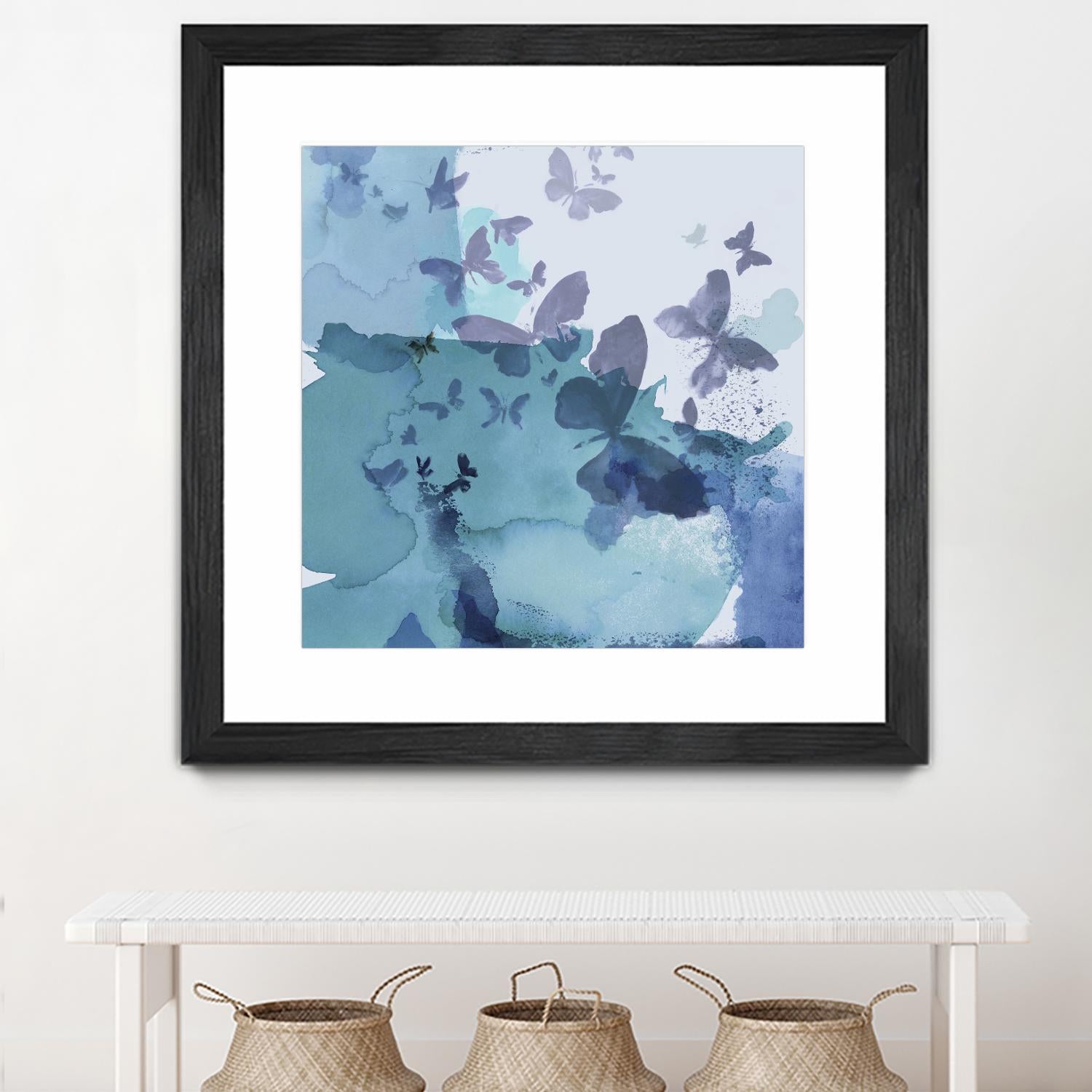 Drift I by Eva Watts on GIANT ART - cyan wildlife