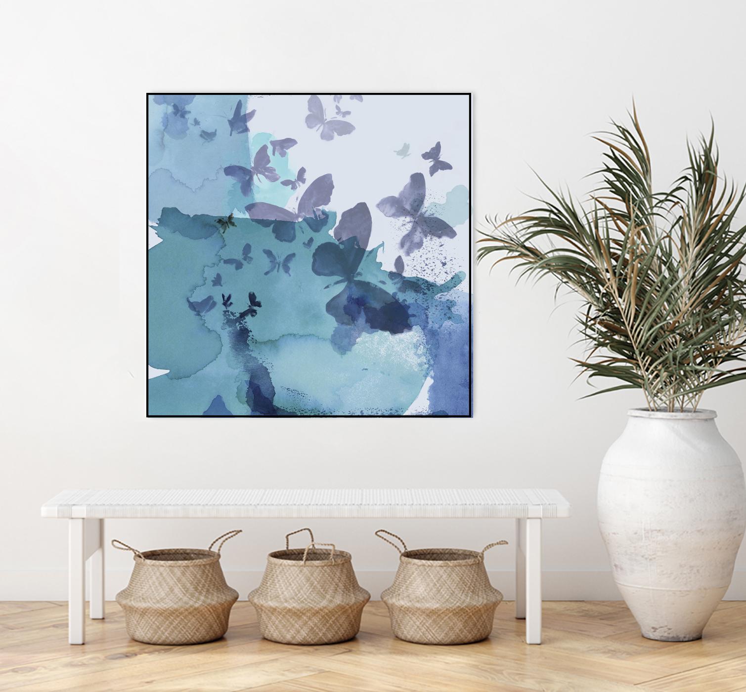 Drift I by Eva Watts on GIANT ART - cyan wildlife