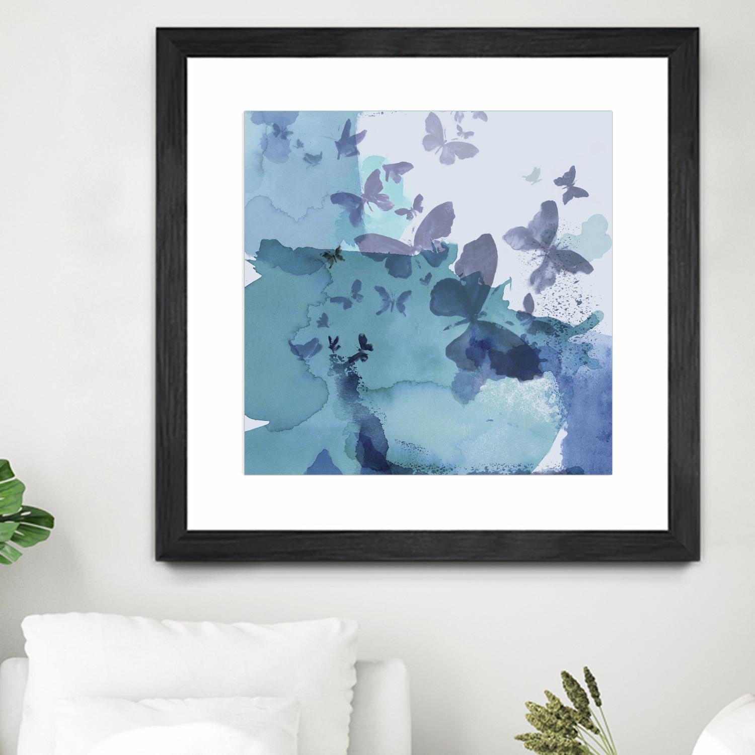 Drift I by Eva Watts on GIANT ART - cyan wildlife