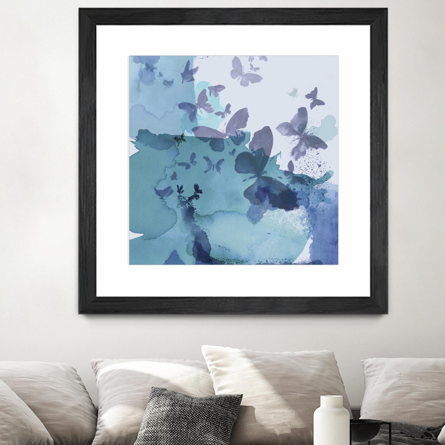 Drift I by Eva Watts on GIANT ART - cyan wildlife