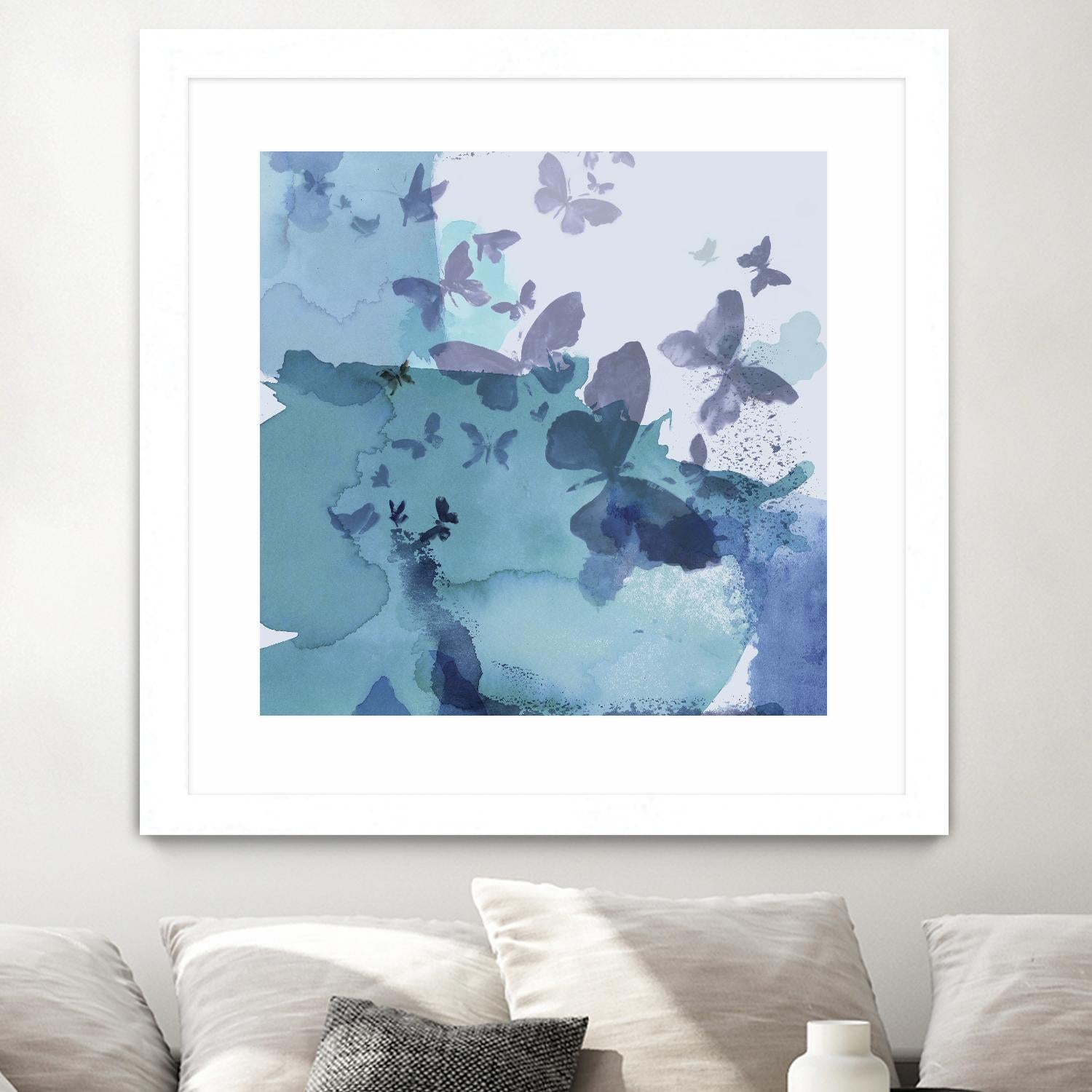 Drift I by Eva Watts on GIANT ART - cyan wildlife