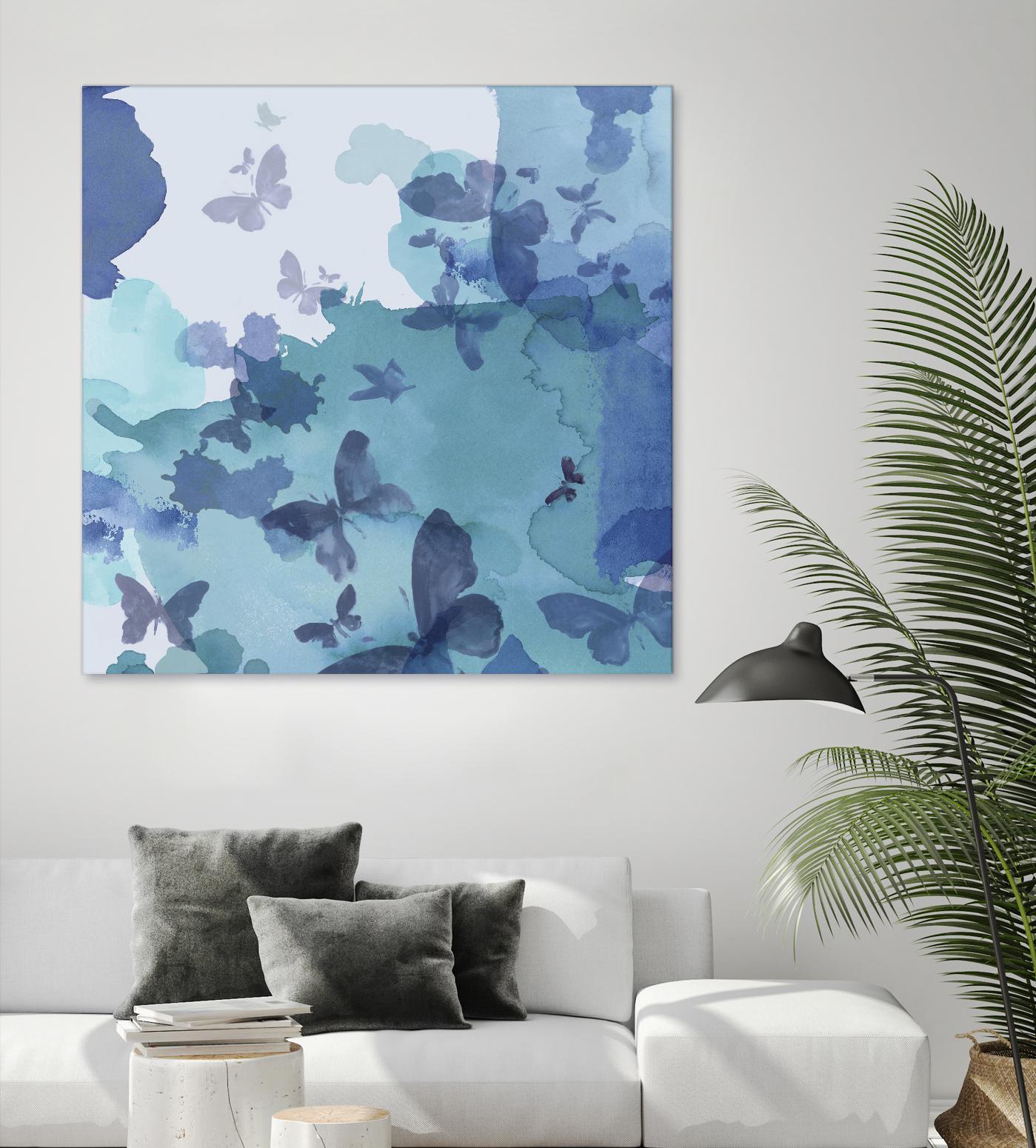 Drift II by Eva Watts on GIANT ART - cyan wildlife