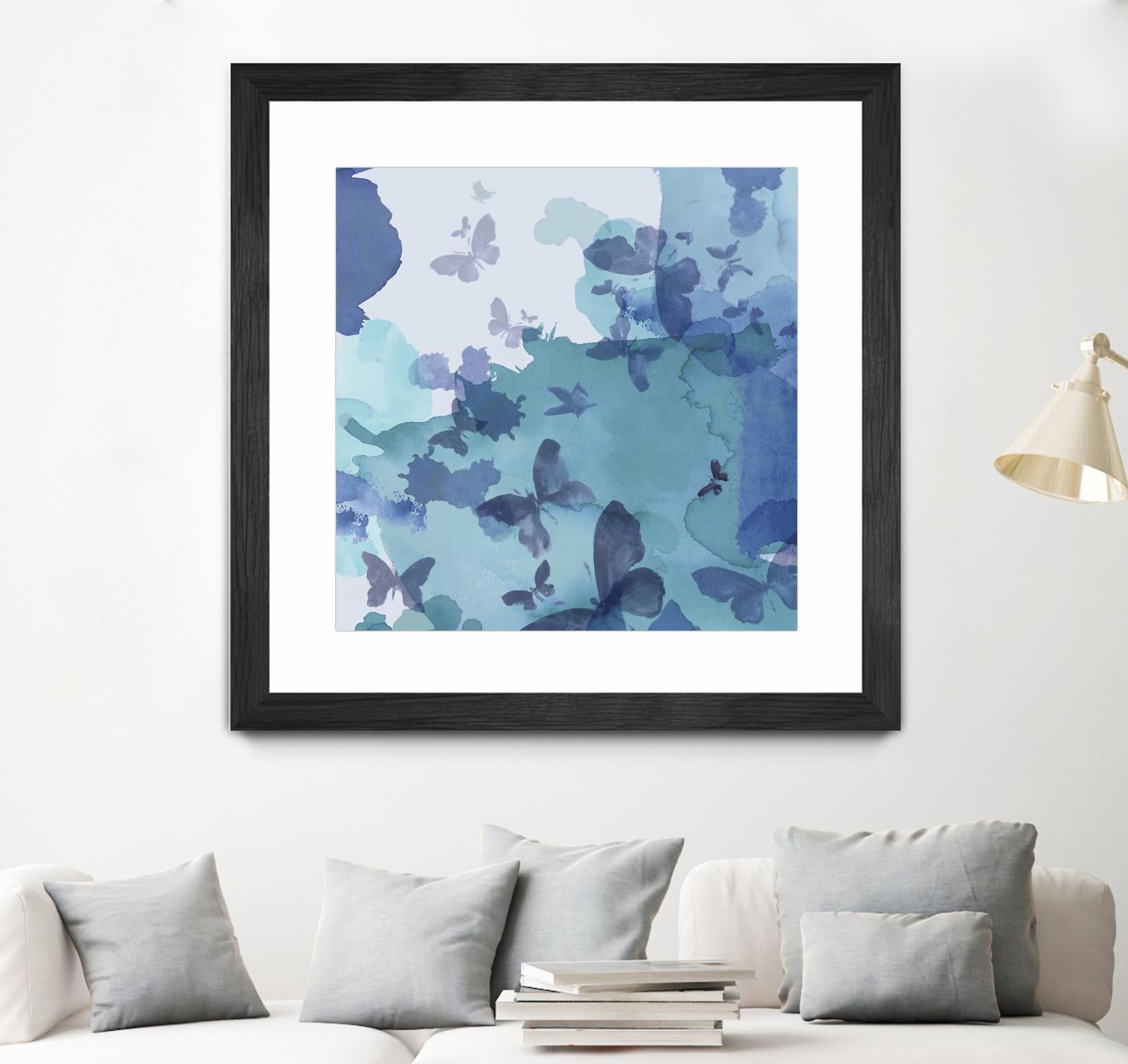 Drift II by Eva Watts on GIANT ART - cyan wildlife