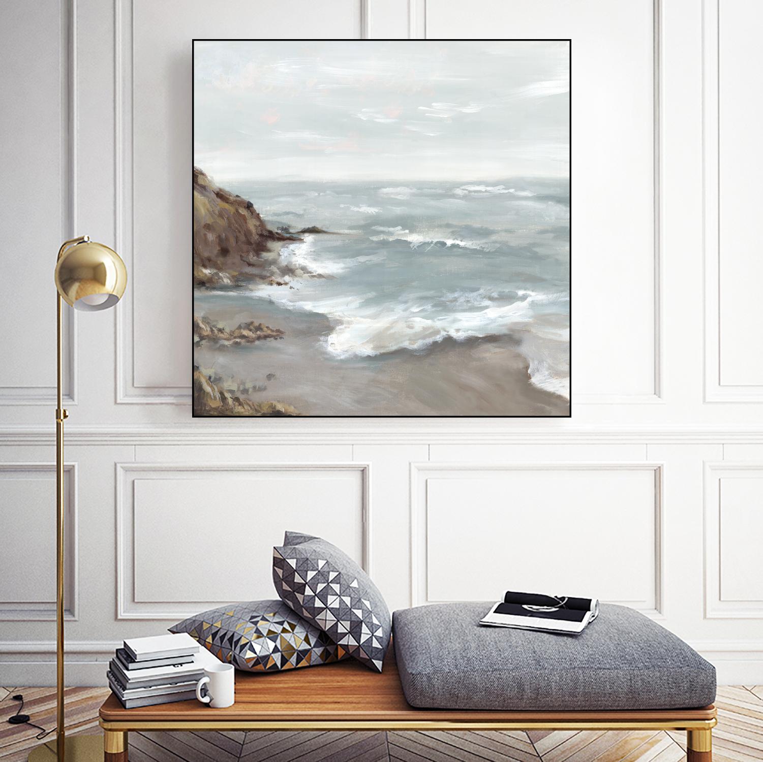 Beautiful Bay by Eva Watts on GIANT ART - blue abstract vacation