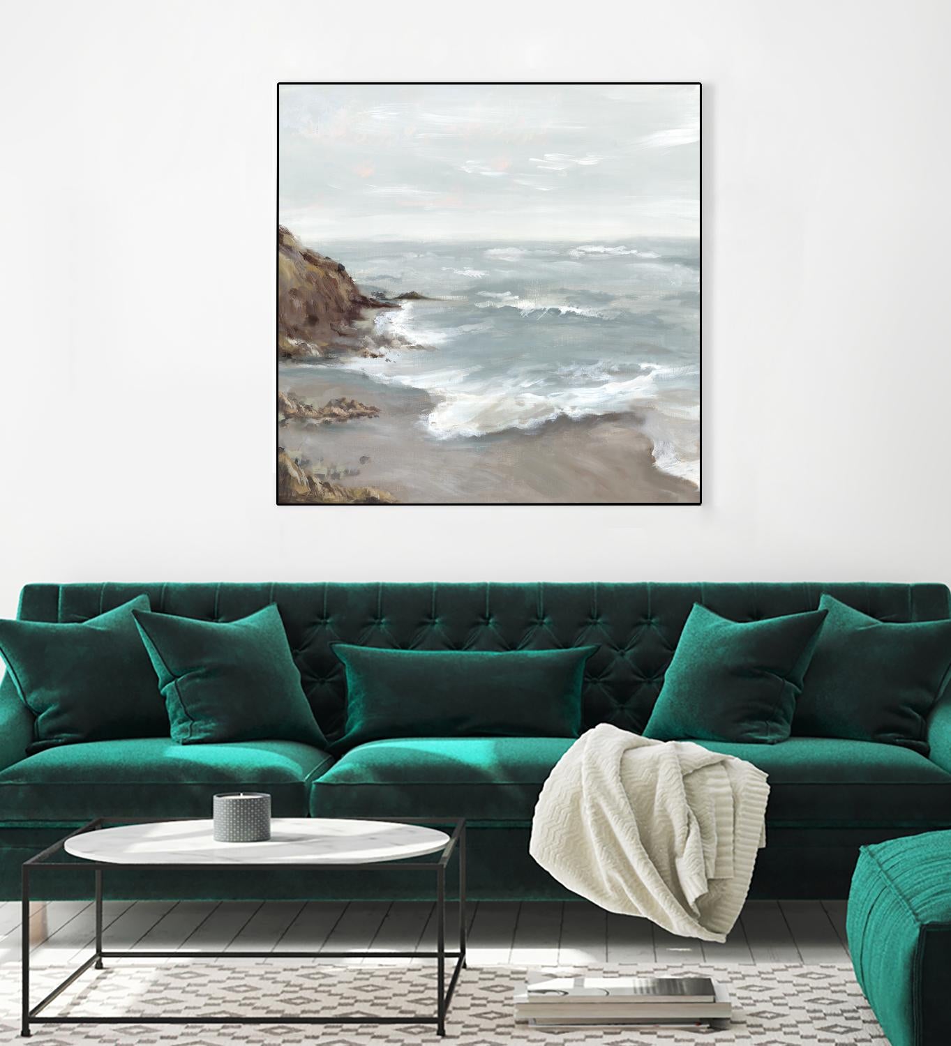 Beautiful Bay by Eva Watts on GIANT ART - blue abstract vacation