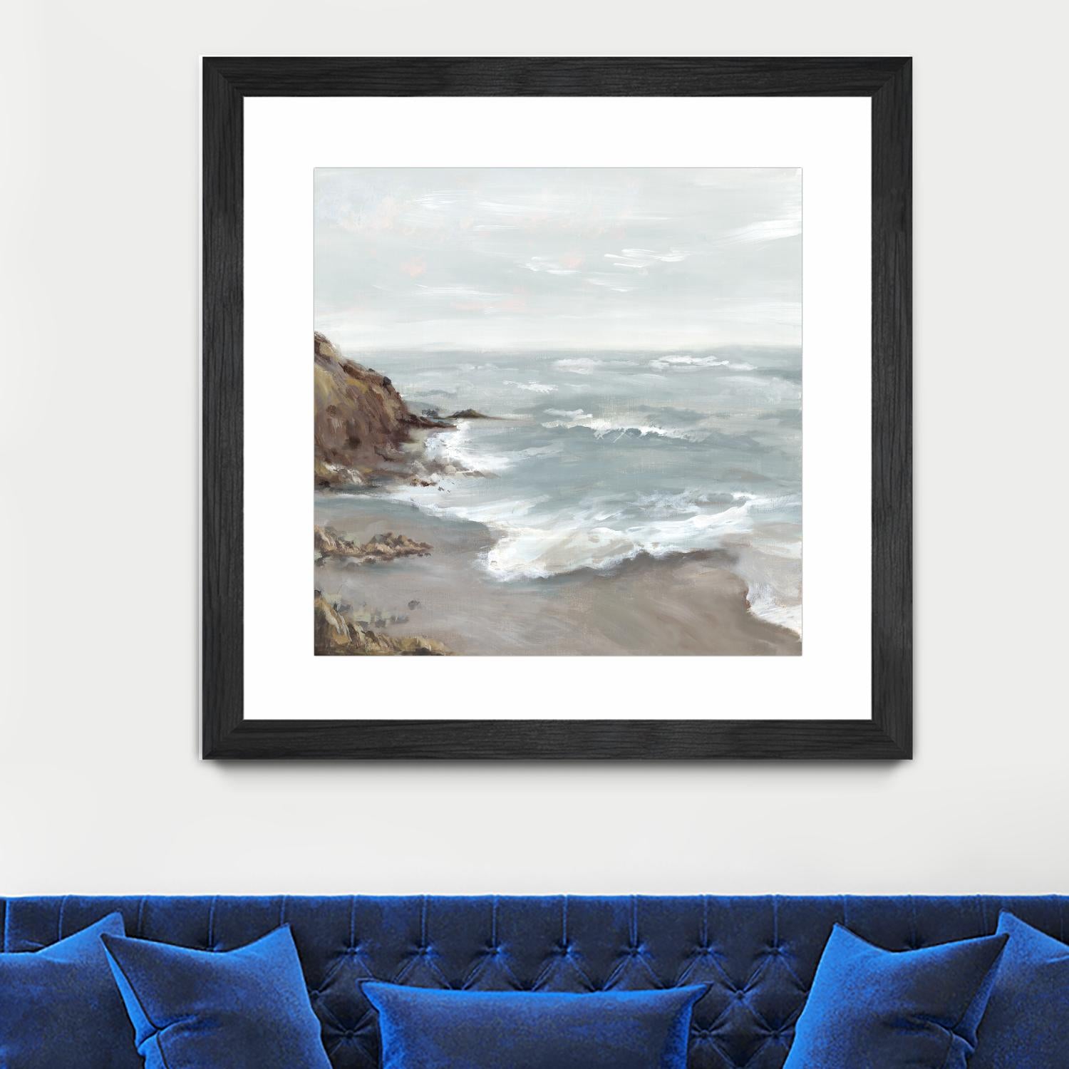 Beautiful Bay by Eva Watts on GIANT ART - blue abstract vacation