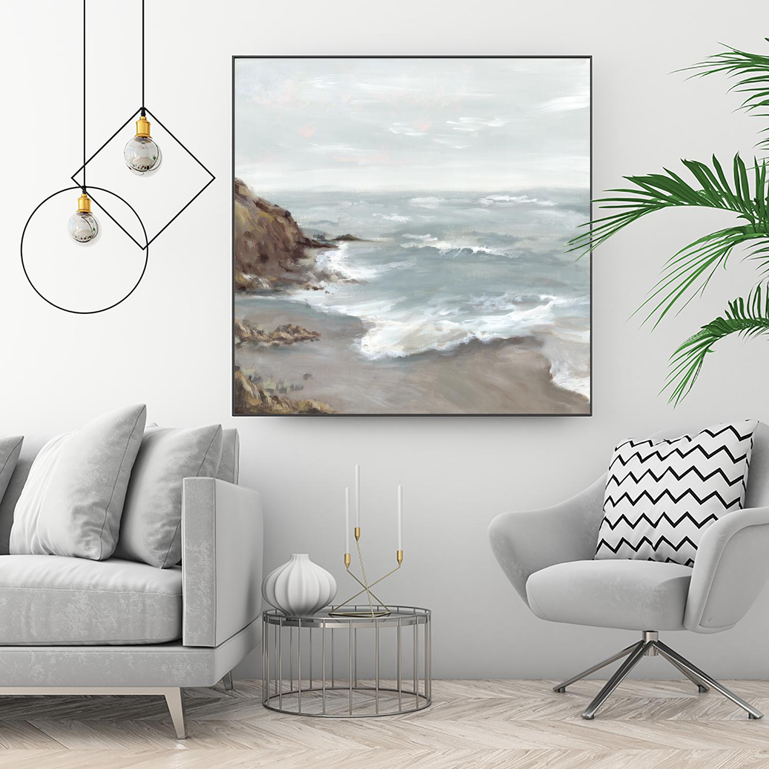 Beautiful Bay by Eva Watts on GIANT ART - blue abstract vacation