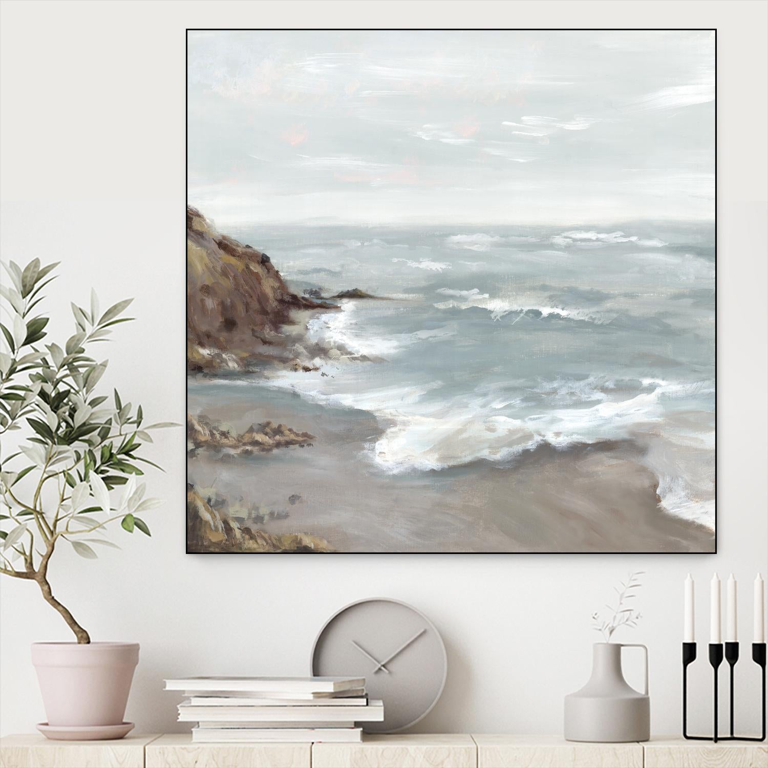 Beautiful Bay by Eva Watts on GIANT ART - blue abstract vacation