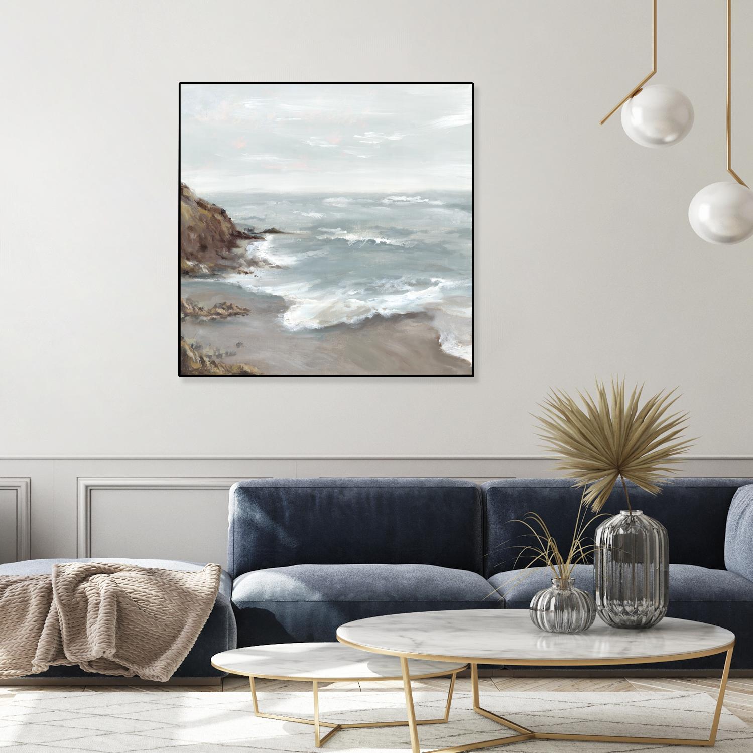 Beautiful Bay by Eva Watts on GIANT ART - blue abstract vacation