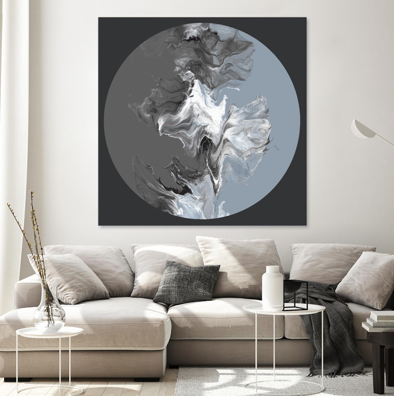 Centered Composed II by Eva Watts on GIANT ART - gray shapes round