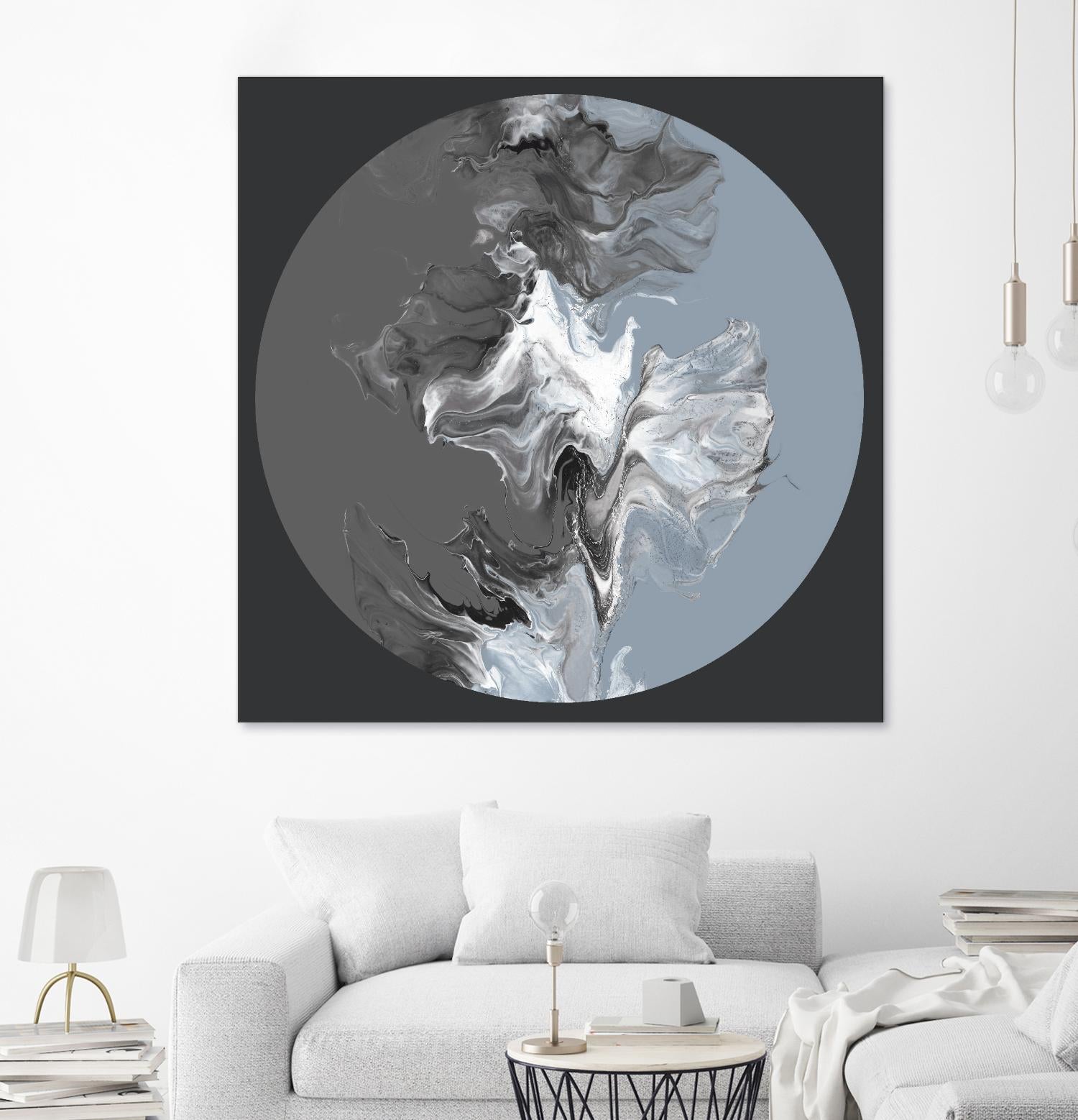 Centered Composed II by Eva Watts on GIANT ART - gray shapes round