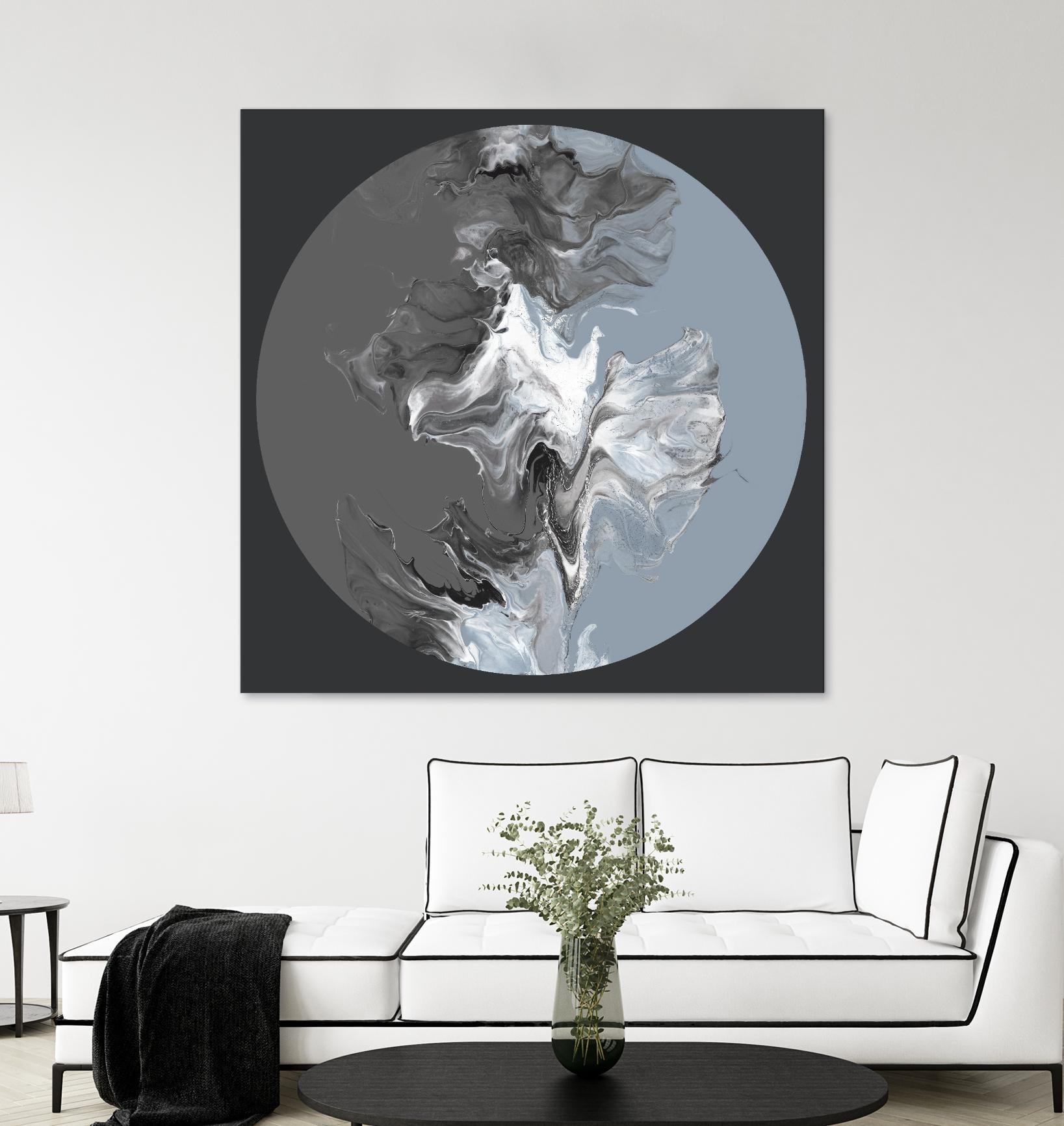 Centered Composed II by Eva Watts on GIANT ART - gray shapes round