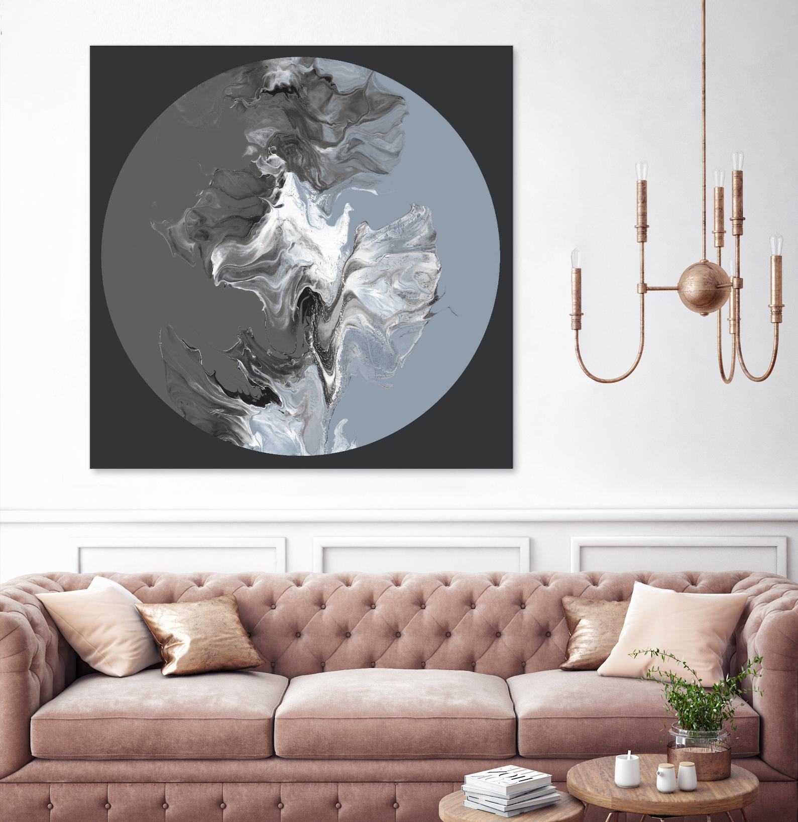 Centered Composed II by Eva Watts on GIANT ART - gray shapes round