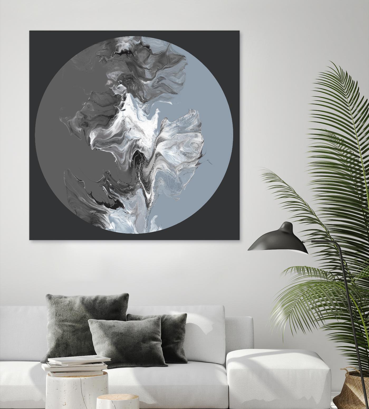 Centered Composed II by Eva Watts on GIANT ART - gray shapes round