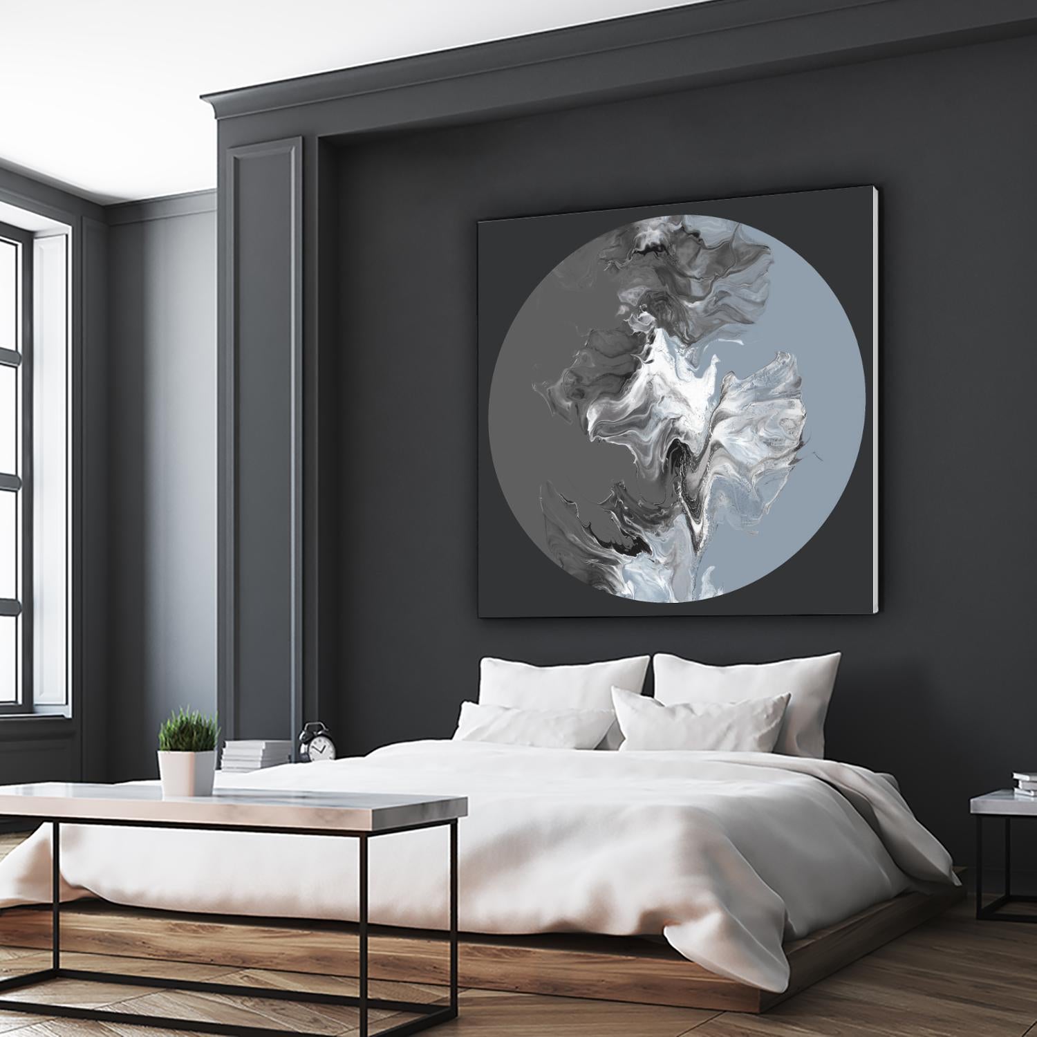 Centered Composed II by Eva Watts on GIANT ART - gray shapes round