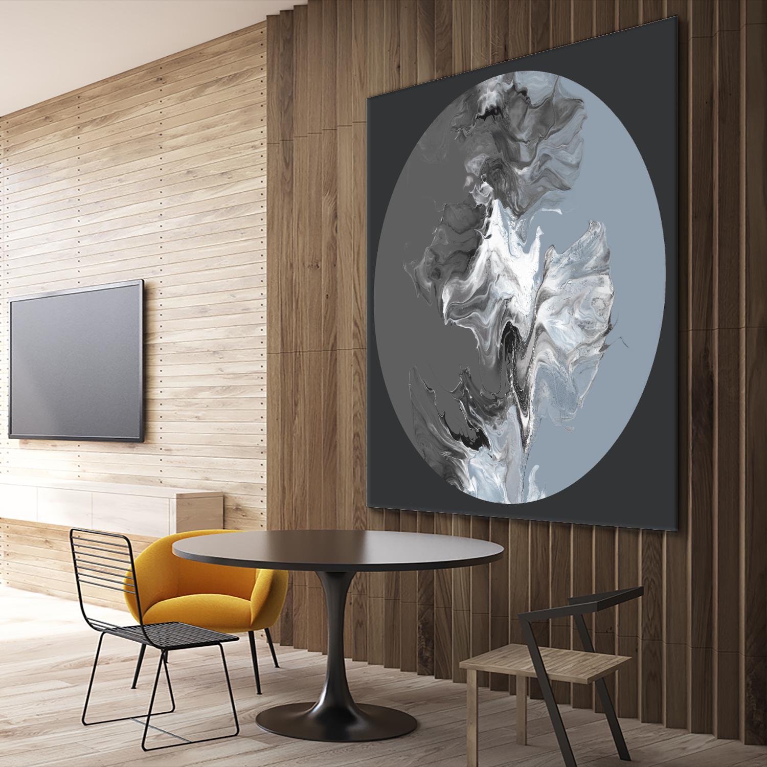 Centered Composed II by Eva Watts on GIANT ART - gray shapes round