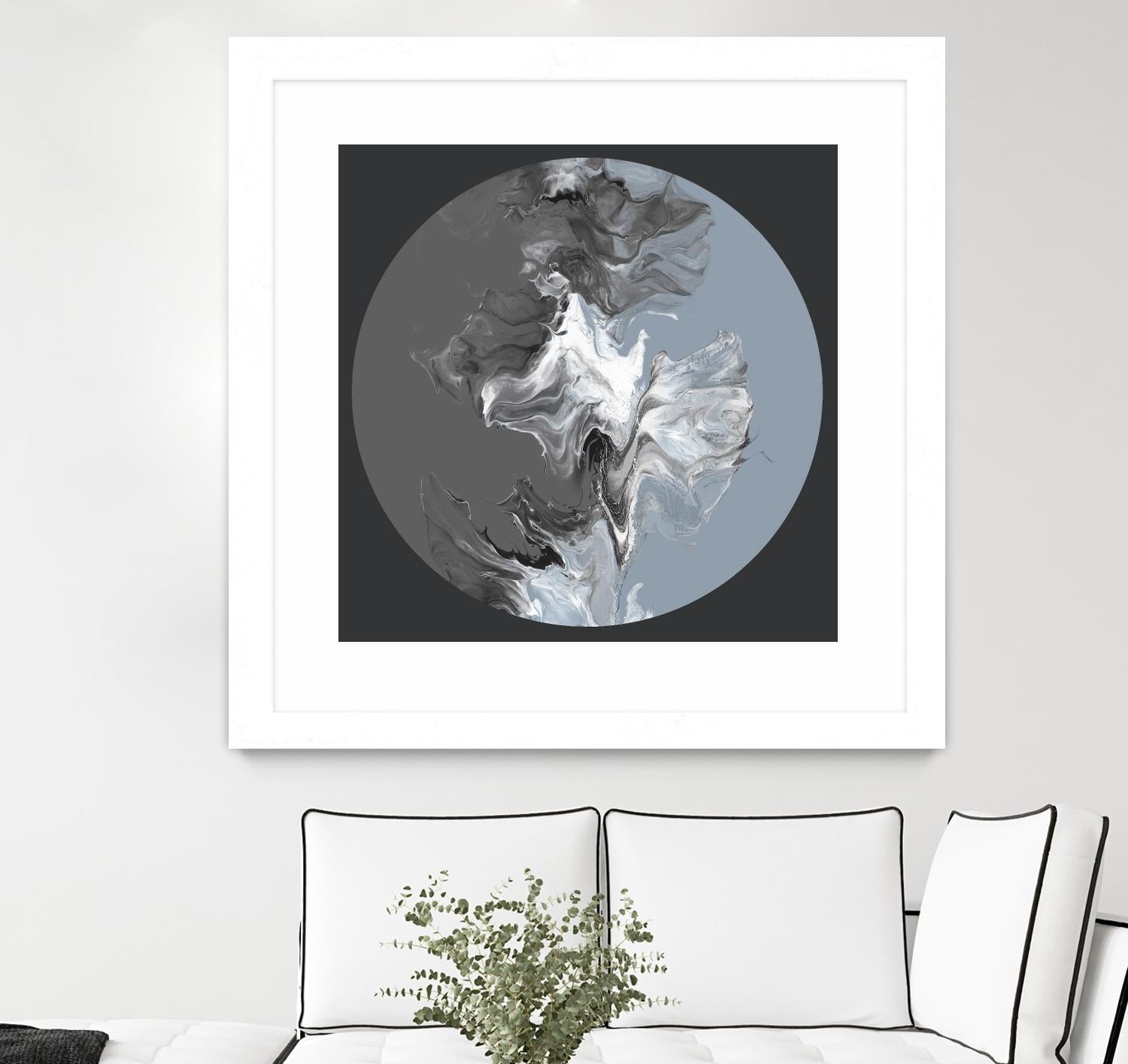 Centered Composed II by Eva Watts on GIANT ART - gray shapes round