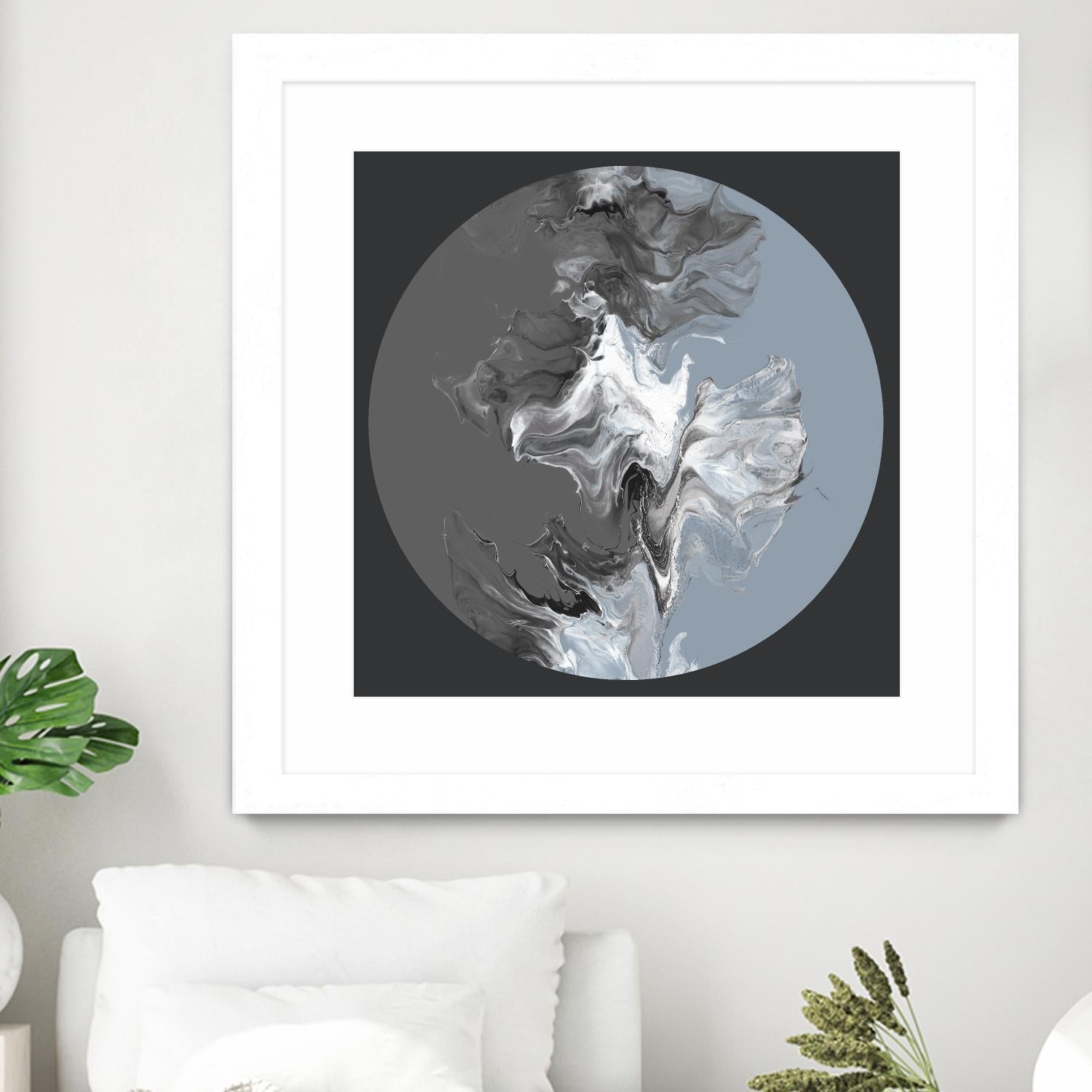 Centered Composed II by Eva Watts on GIANT ART - gray shapes round