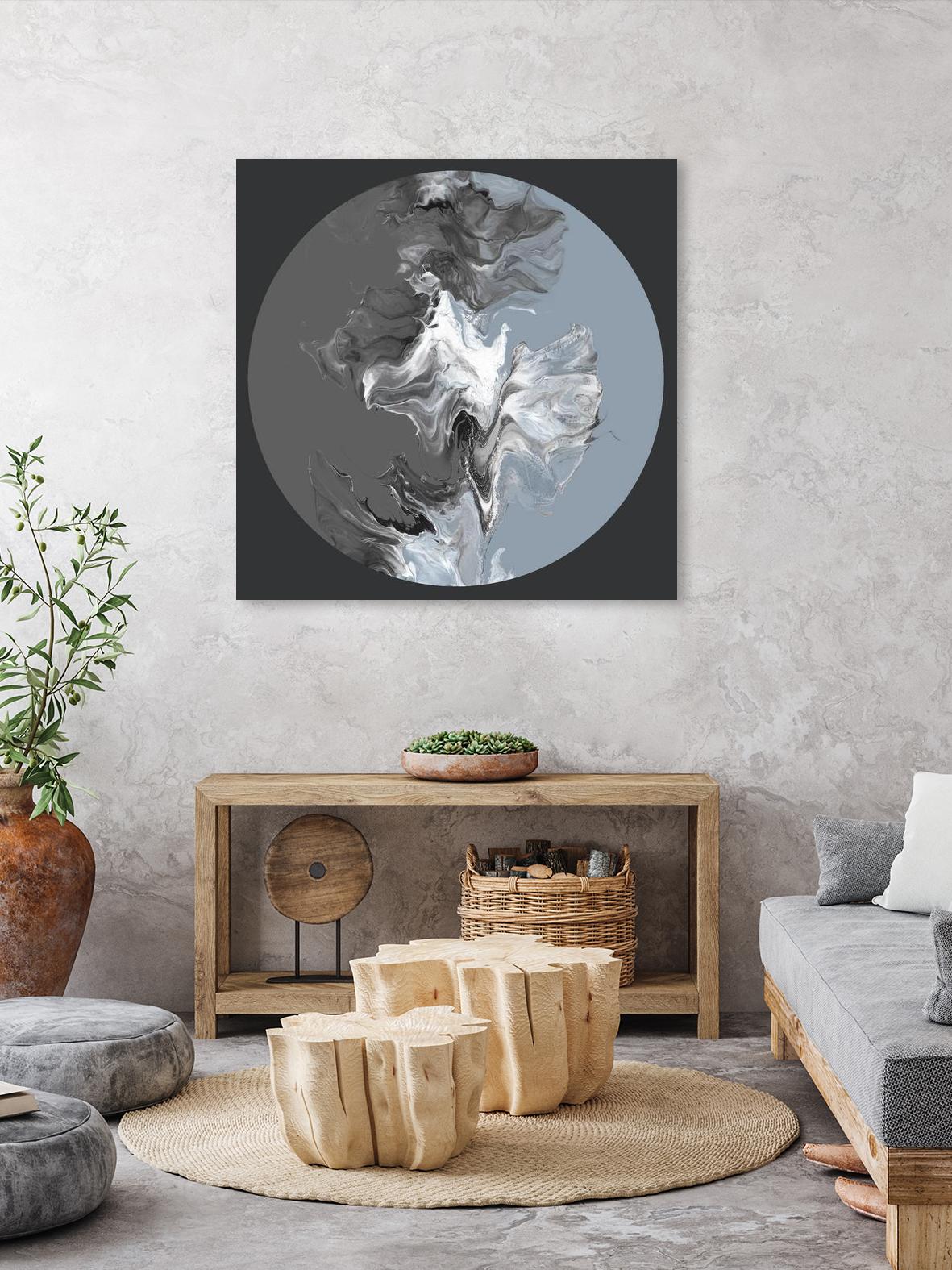 Centered Composed II by Eva Watts on GIANT ART - gray shapes round