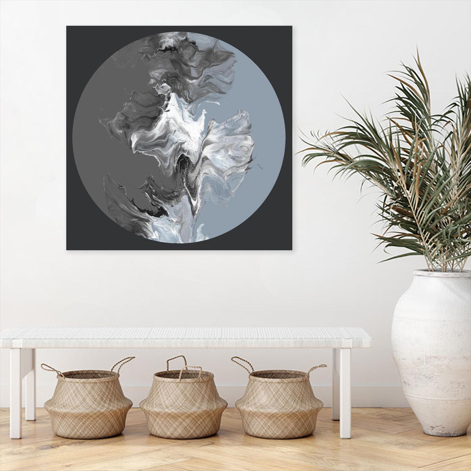 Centered Composed II by Eva Watts on GIANT ART - gray shapes round