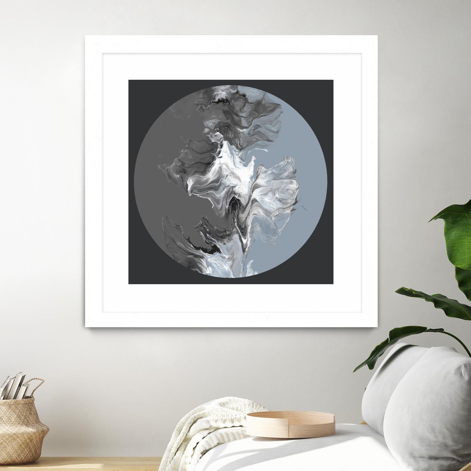 Centered Composed II by Eva Watts on GIANT ART - gray shapes round