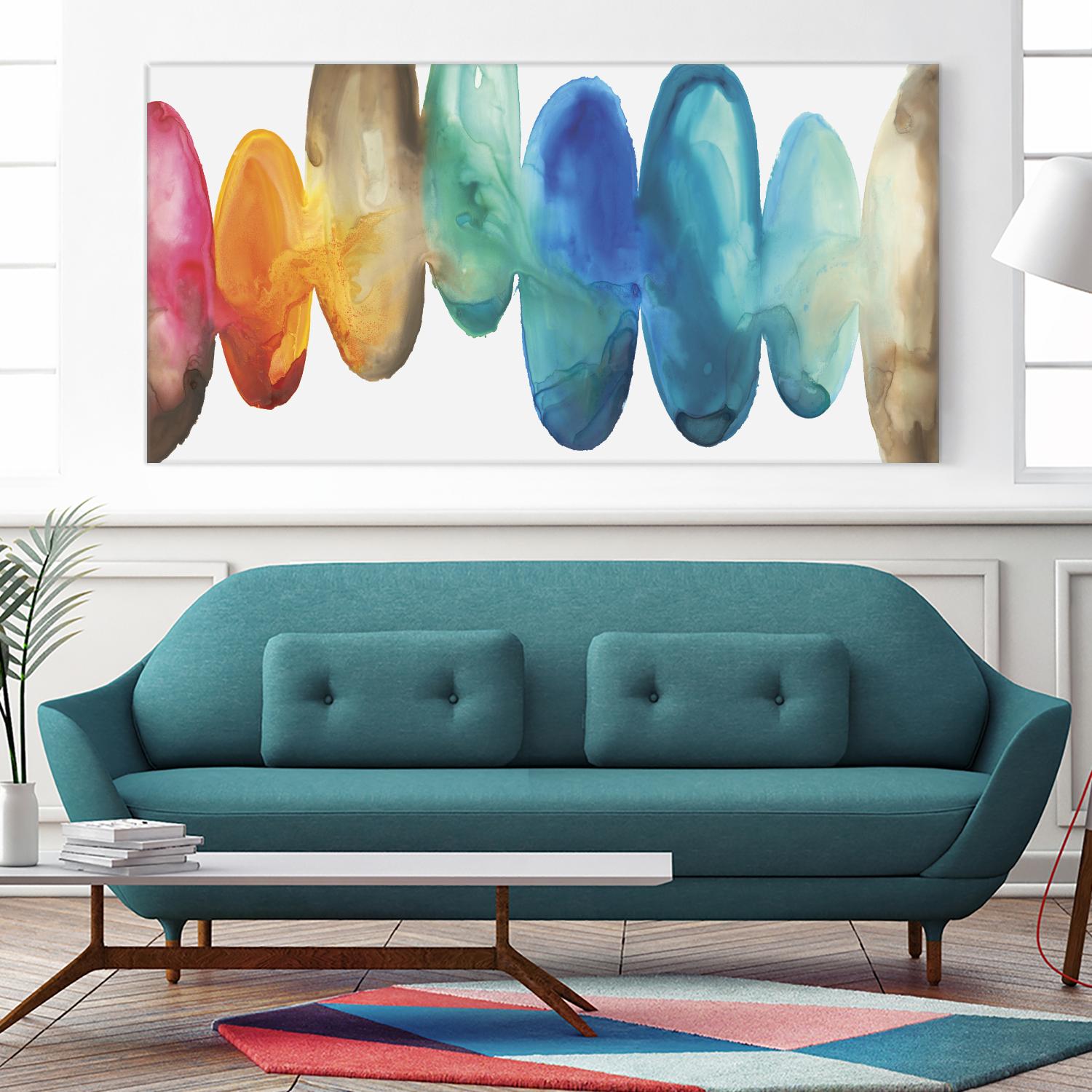 Here We Go by Eva Watts on GIANT ART - blue abstract
