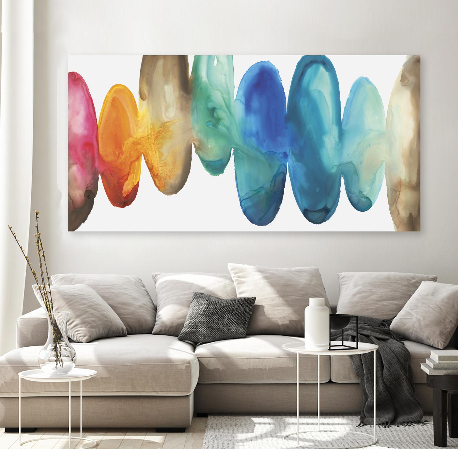 Here We Go by Eva Watts on GIANT ART - blue abstract