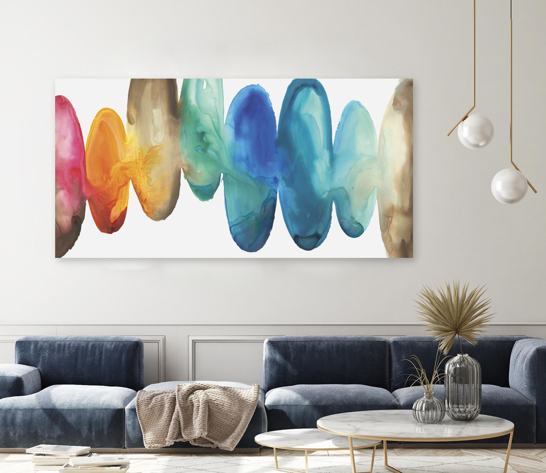 Here We Go by Eva Watts on GIANT ART - blue abstract