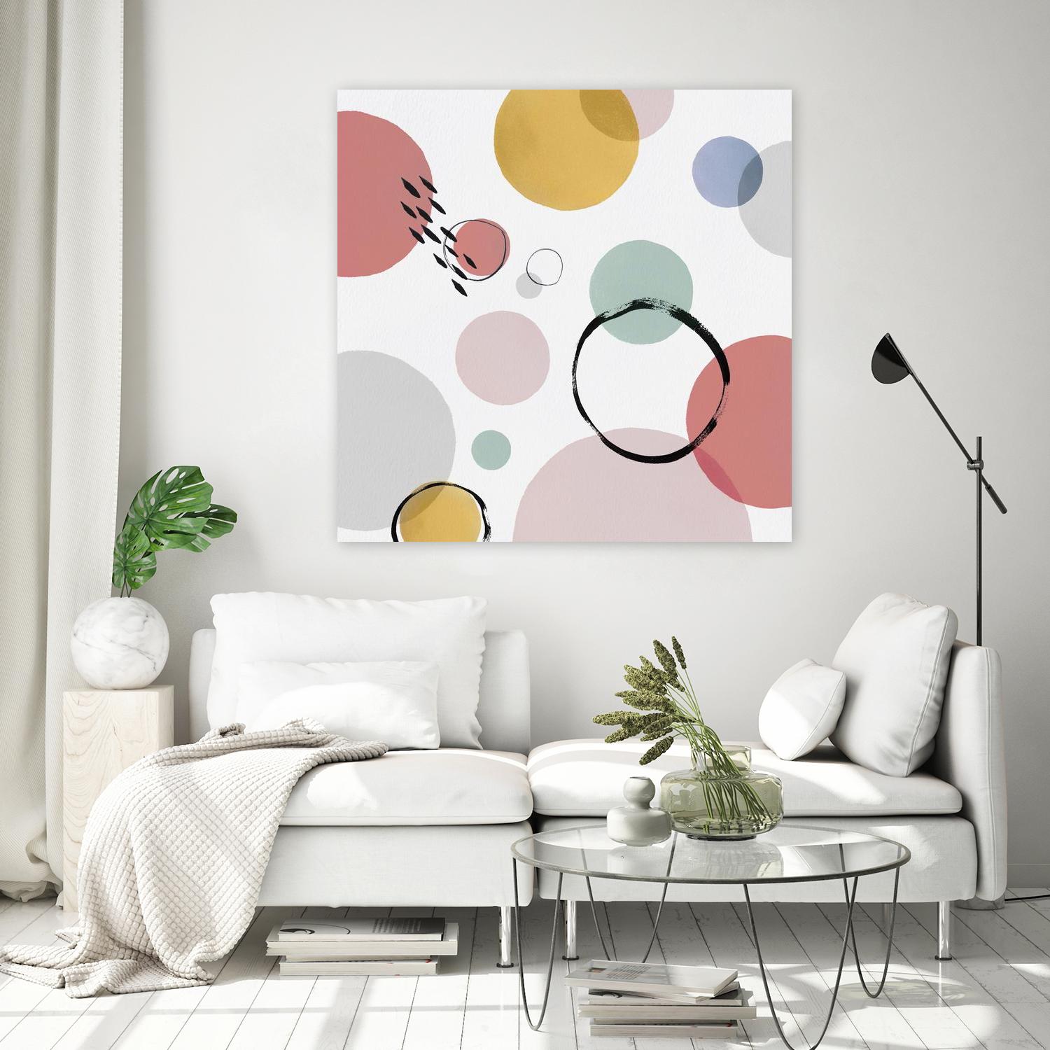 Colour Motion I by Isabelle Z on GIANT ART - pink shapes circles