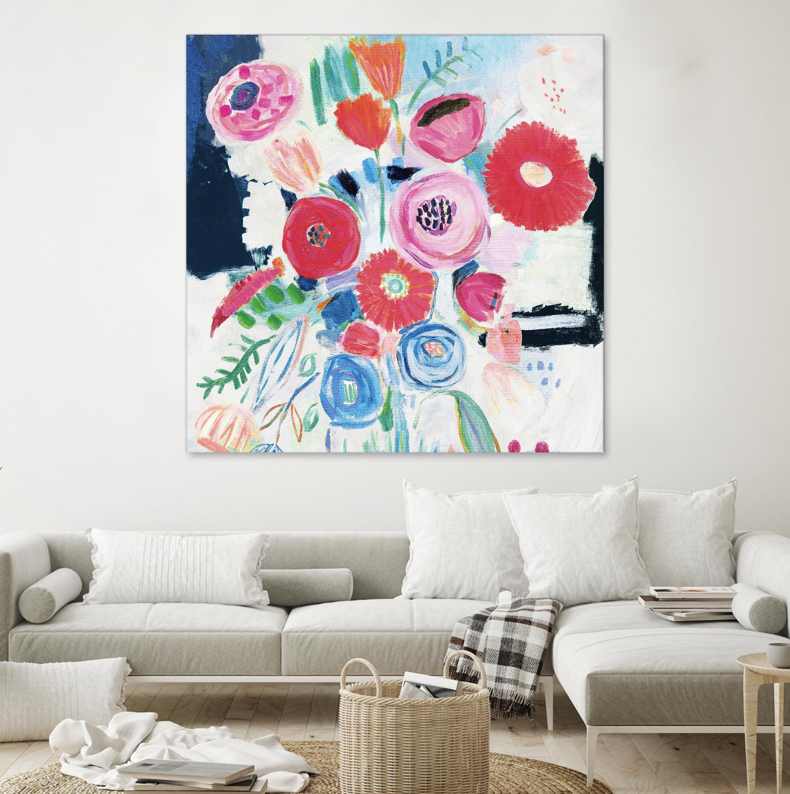 Fresh Florals II by Farida Zaman on GIANT ART - white floral
