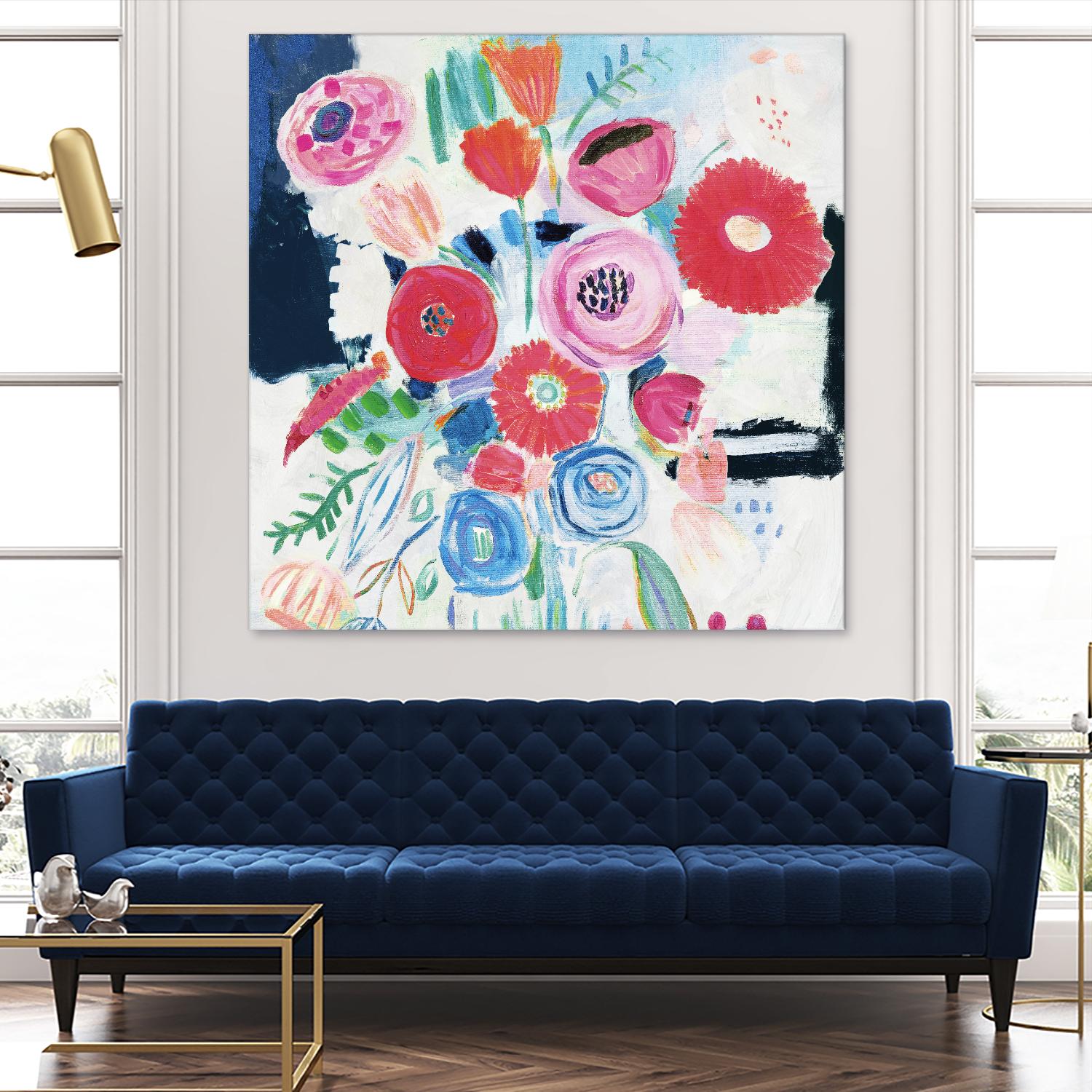 Fresh Florals II by Farida Zaman on GIANT ART - white floral