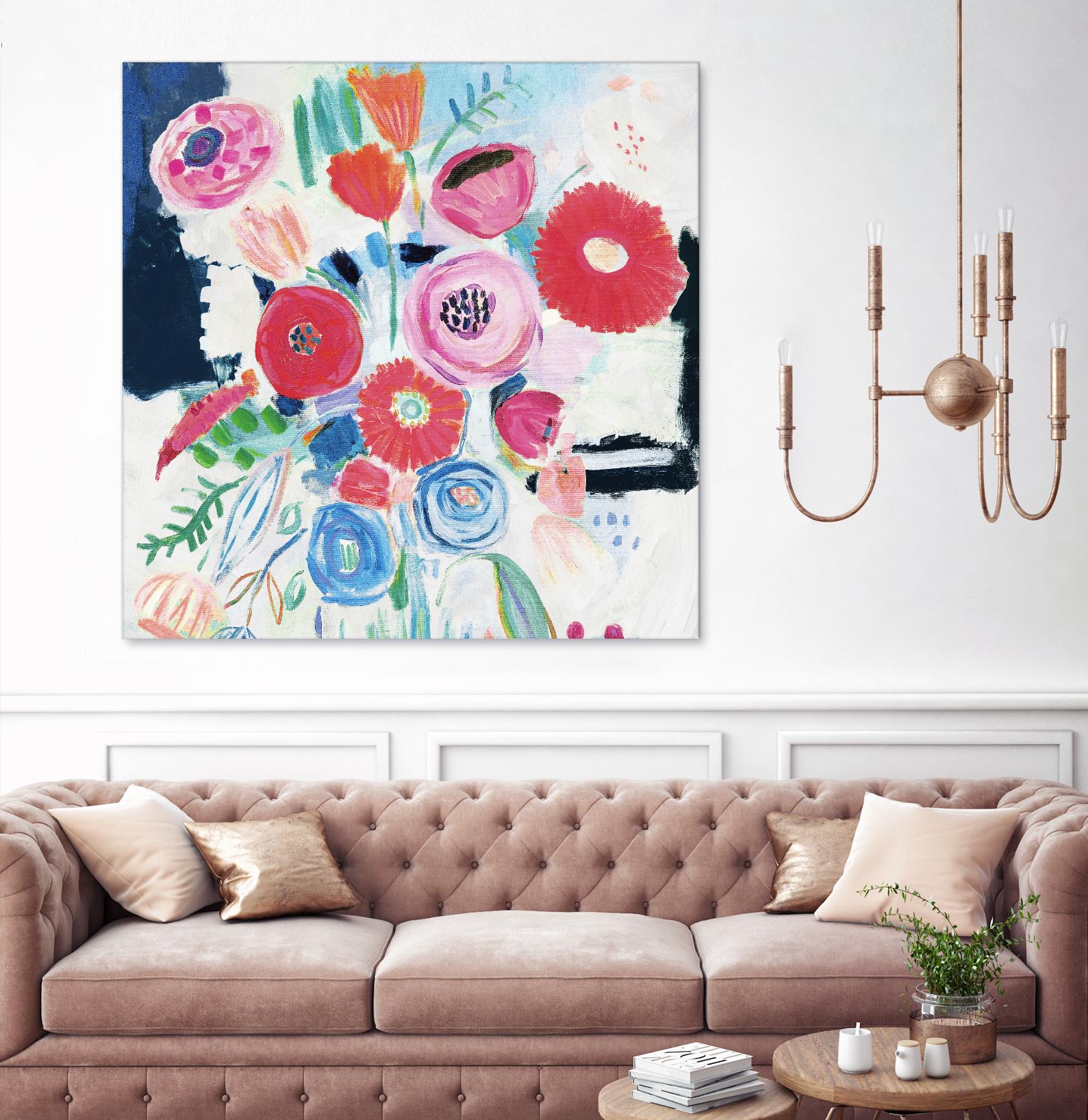 Fresh Florals II by Farida Zaman on GIANT ART - white floral