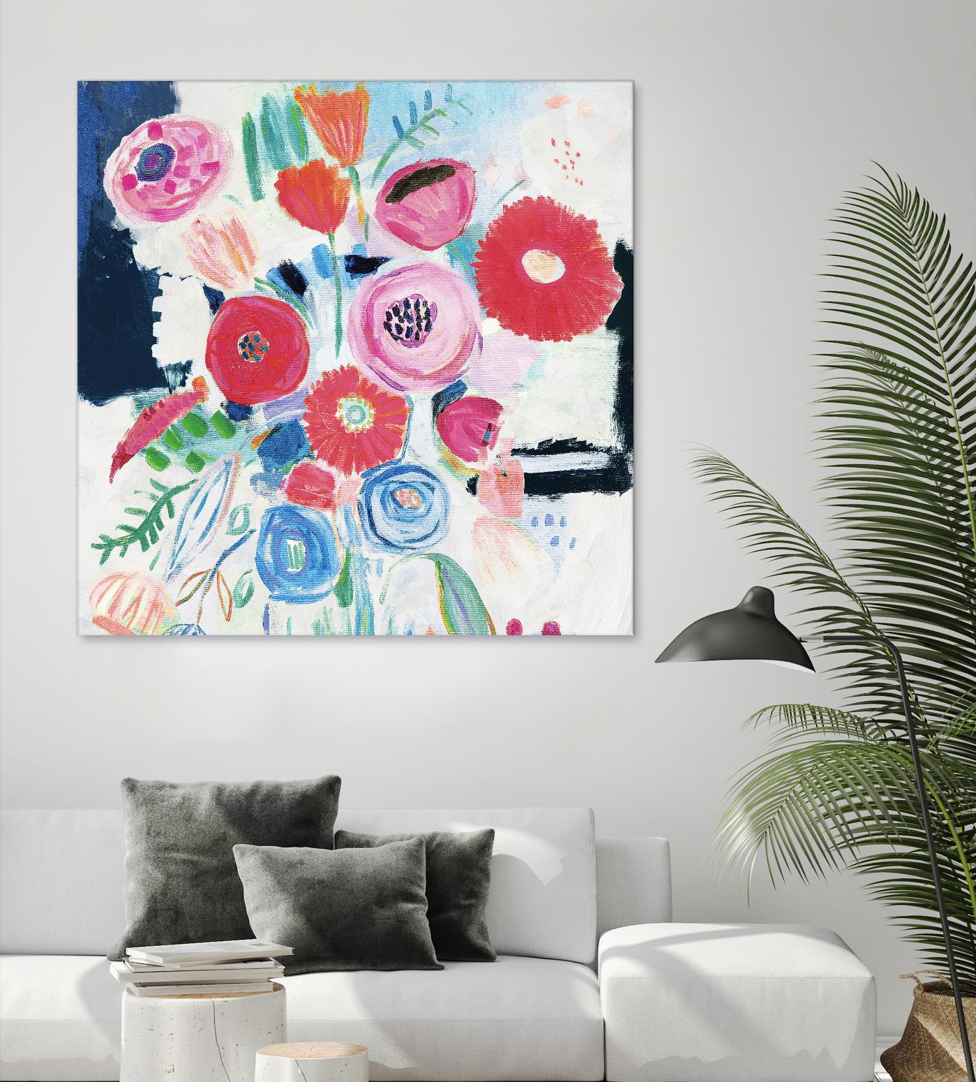 Fresh Florals II by Farida Zaman on GIANT ART - white floral