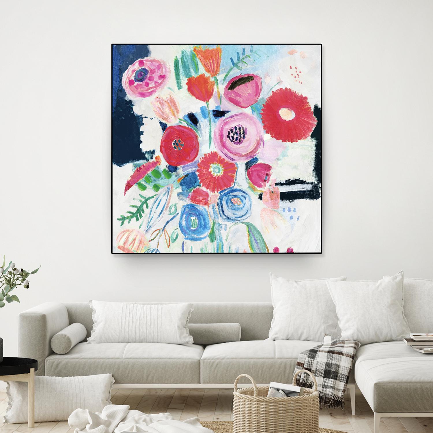 Fresh Florals II by Farida Zaman on GIANT ART - white floral